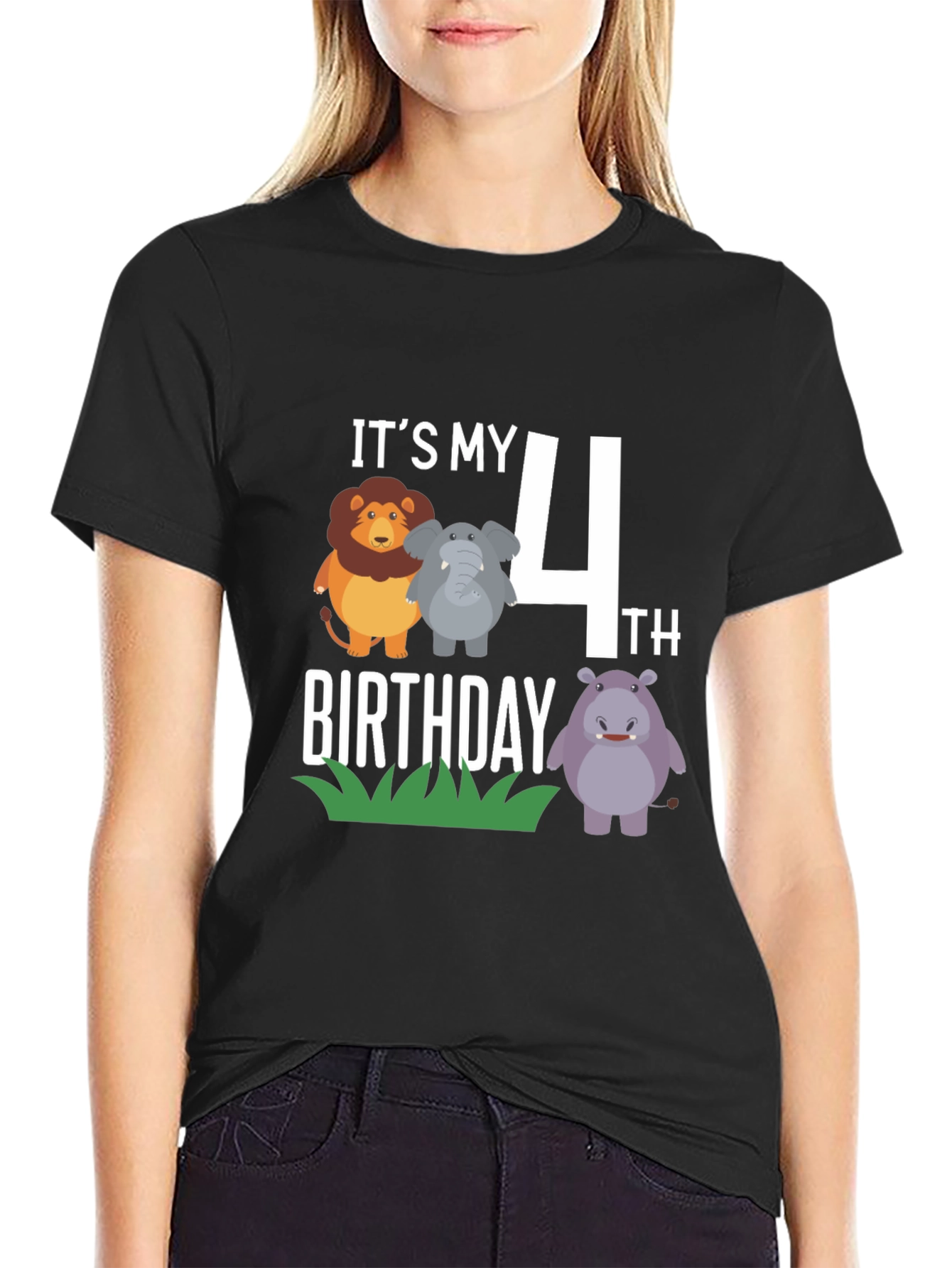 Its My 4th Birthday Safari Animal Shirt