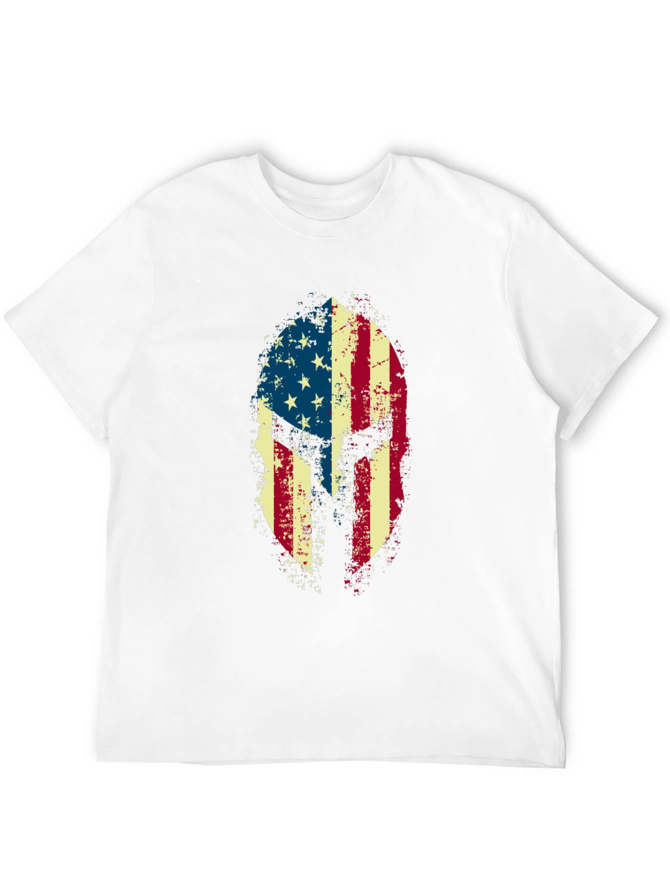 American Flag Spartan Helmet Graphic Tee