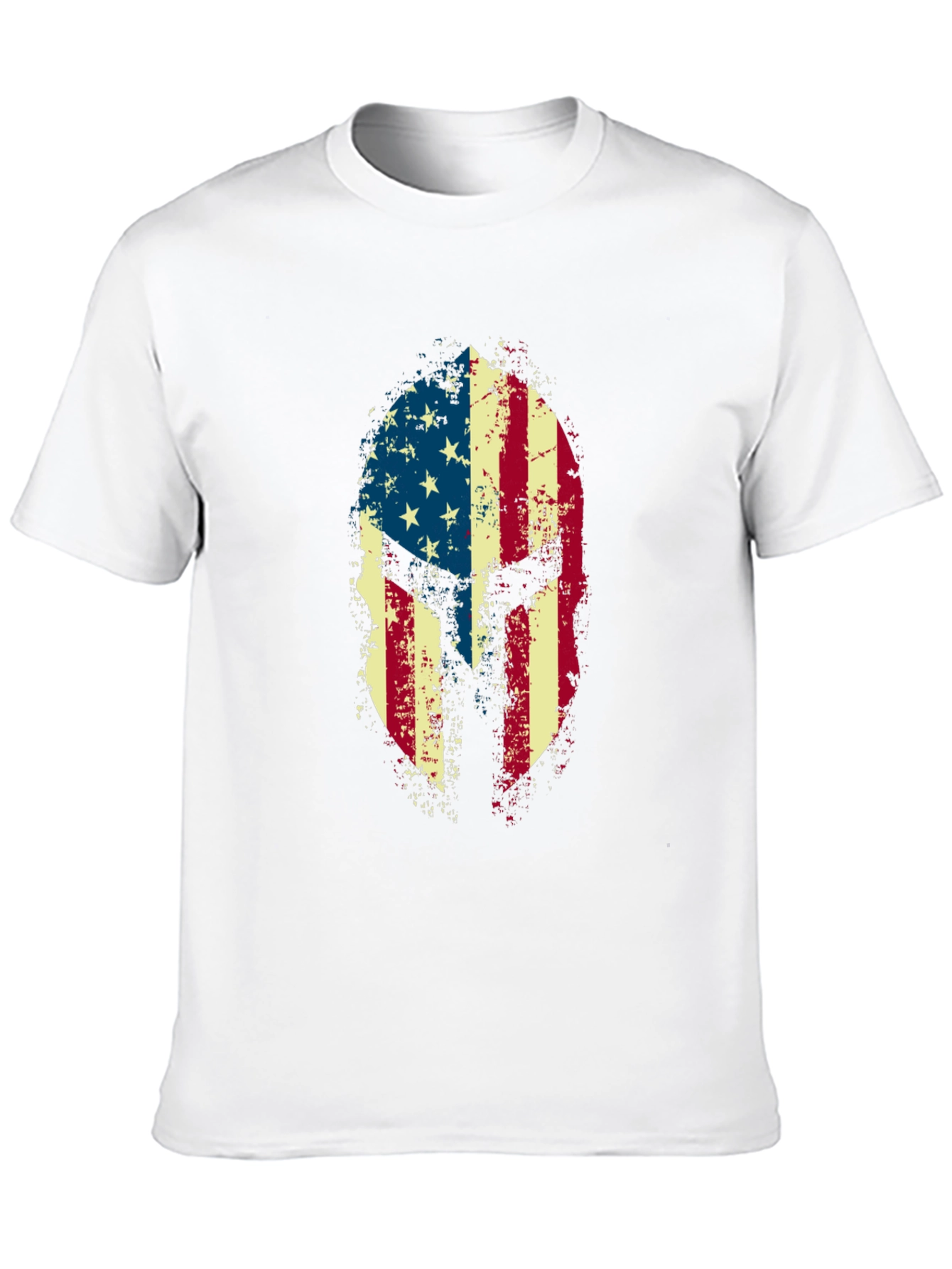 American Flag Spartan Helmet Graphic Tee