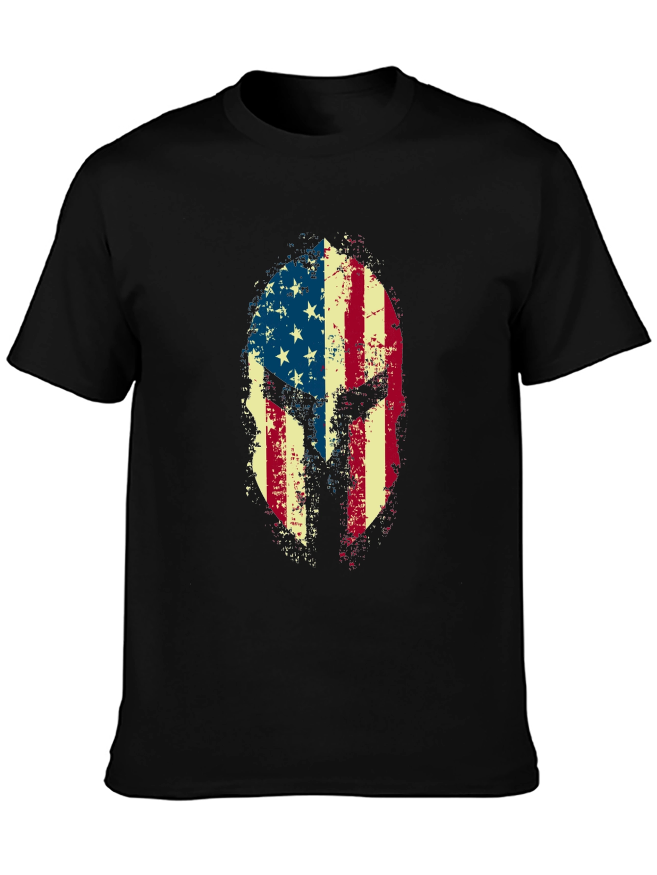 American Flag Spartan Helmet Graphic Tee