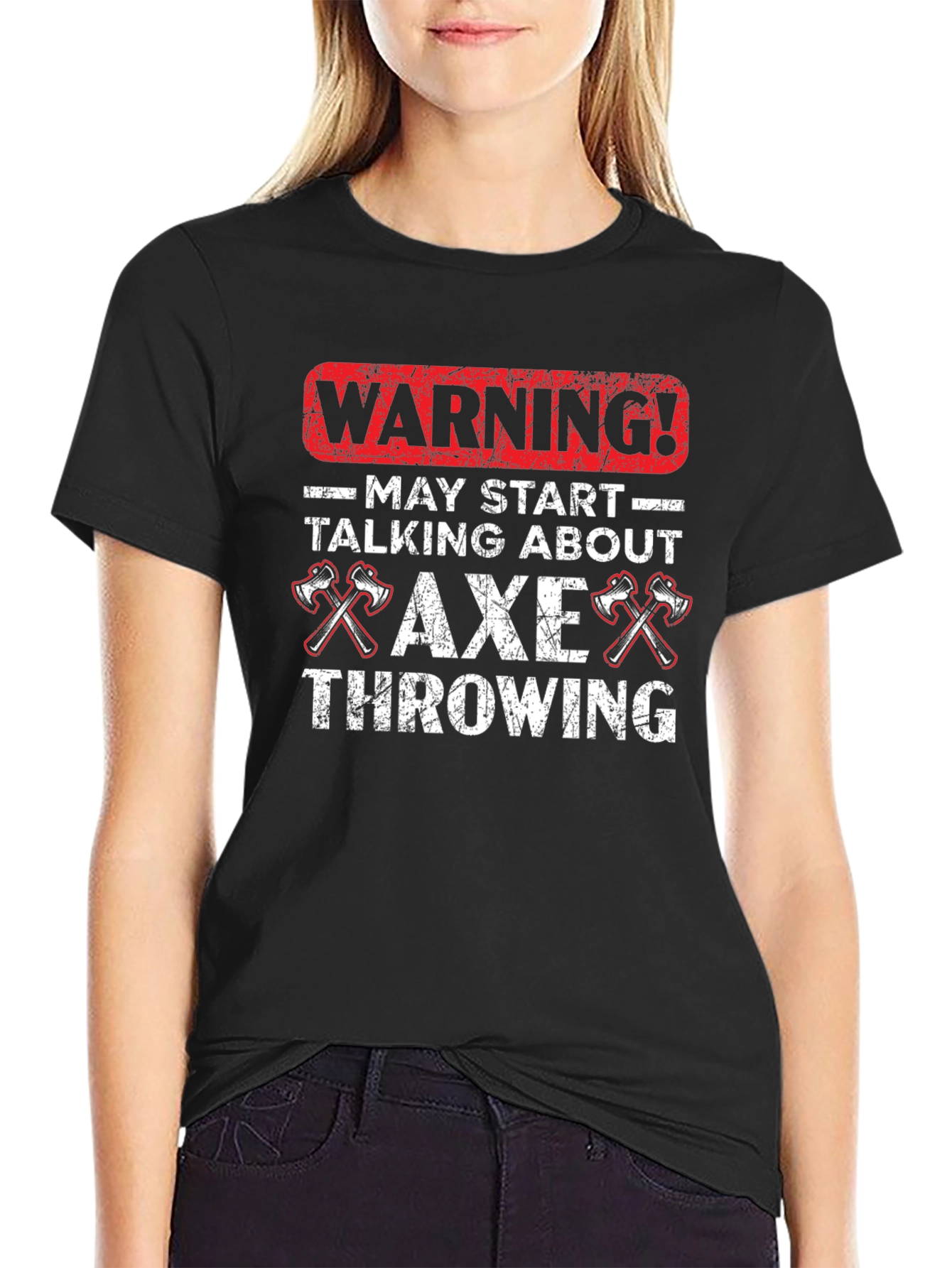 Axe Throwing Warning Graphic T-Shirt