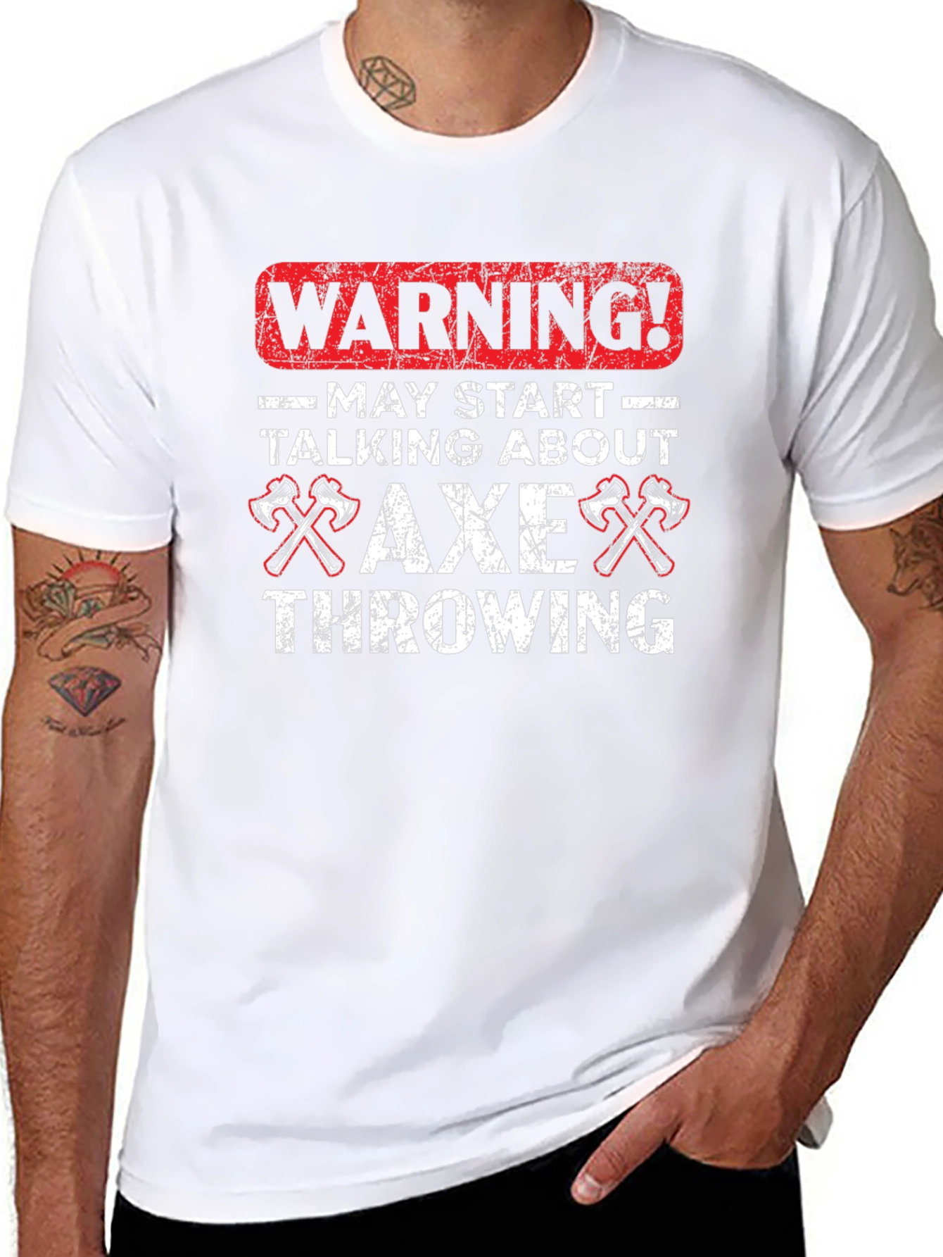 Axe Throwing Warning Graphic T-Shirt