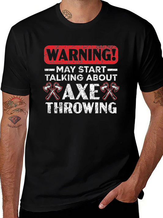 Axe Throwing Warning Graphic T-Shirt