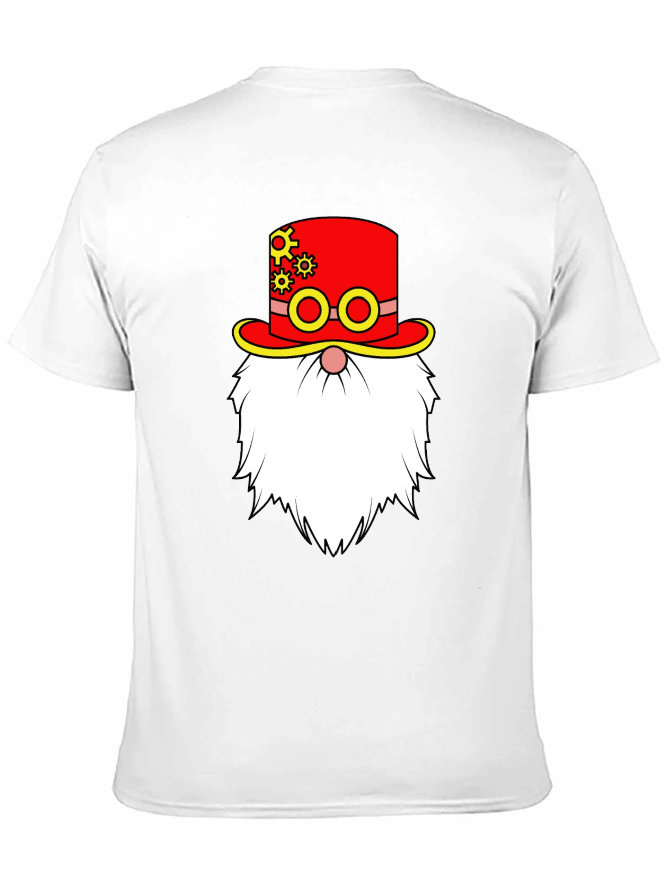 Steampunk Gnome Graphic Tee - Black Cotton T-Shirt