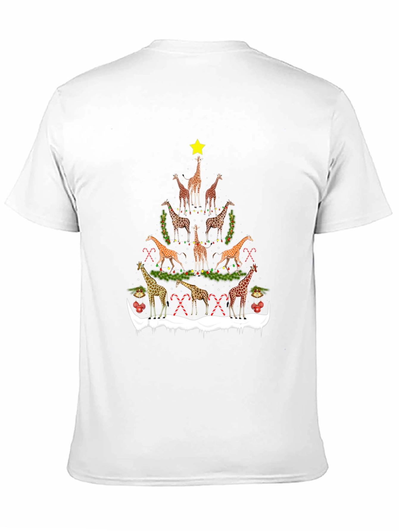 Giraffe Christmas Tree T-Shirt
