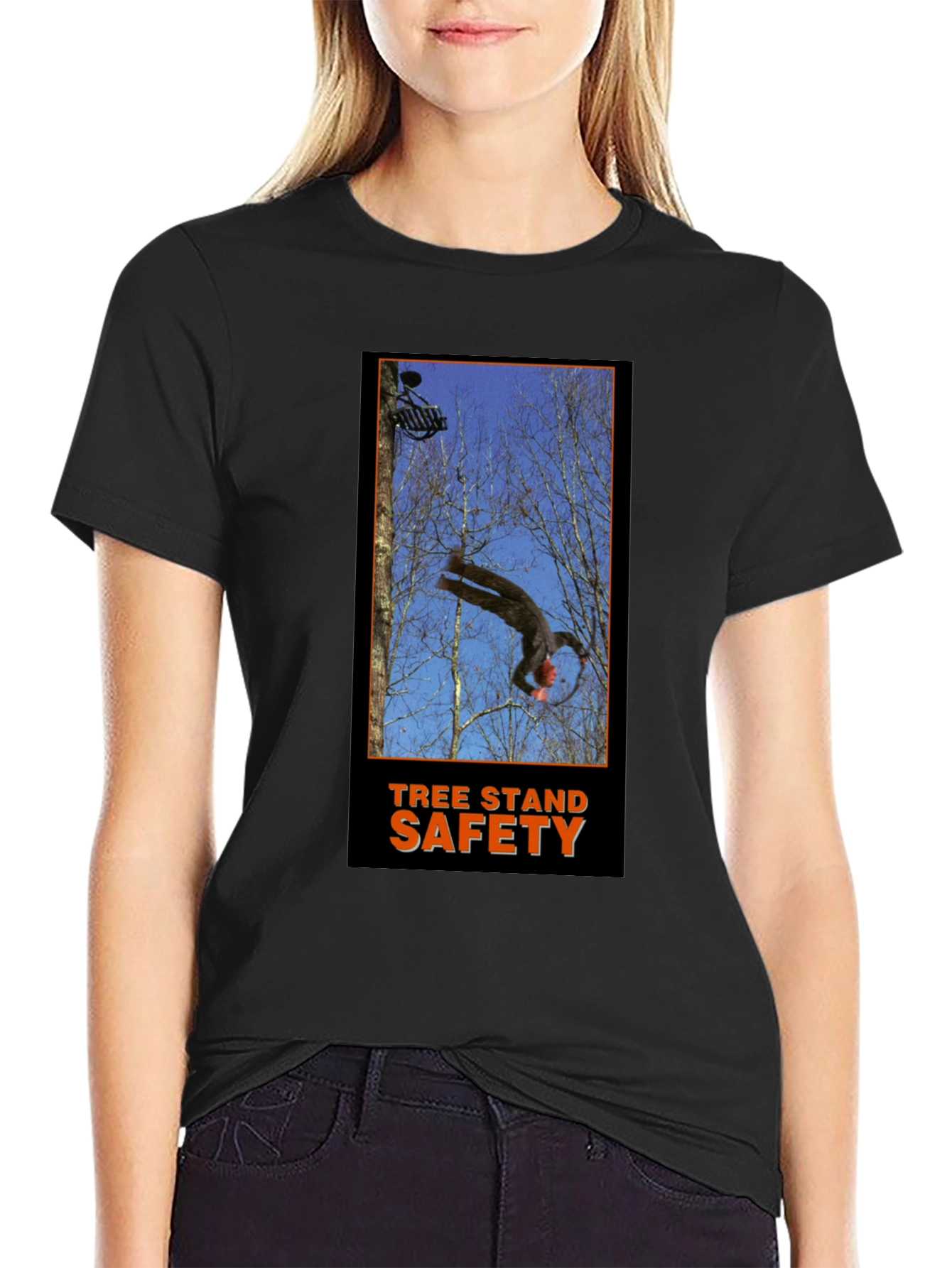 Tree Stand Safety T-Shirt - Funny Hunting Gift Tee