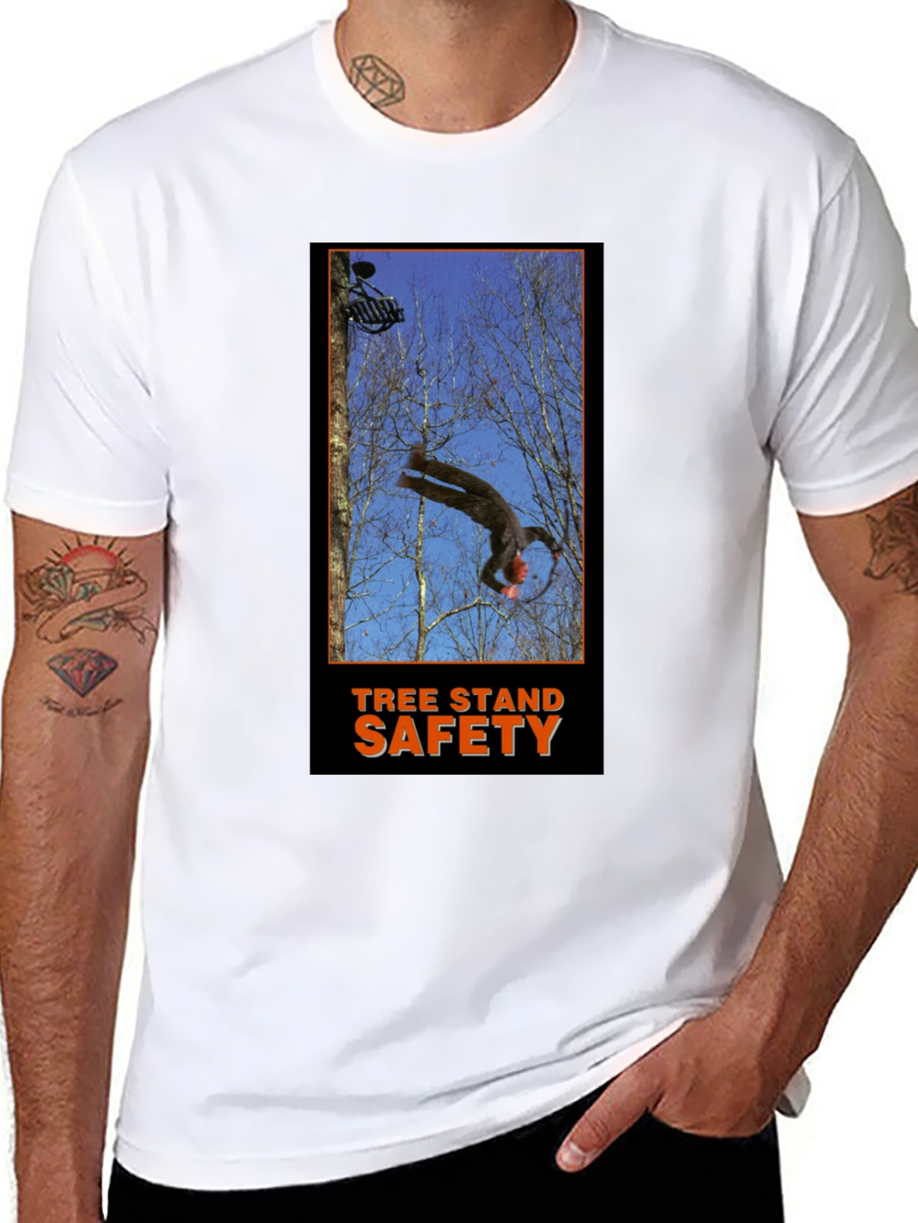Tree Stand Safety T-Shirt - Funny Hunting Gift Tee