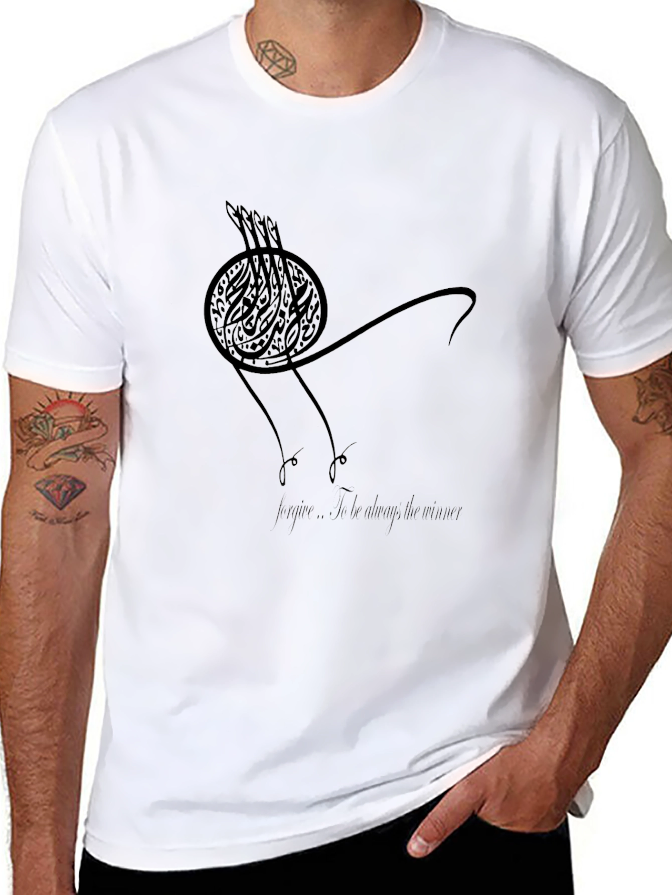 Abstract Graphic Tee - Mens Black T-Shirt