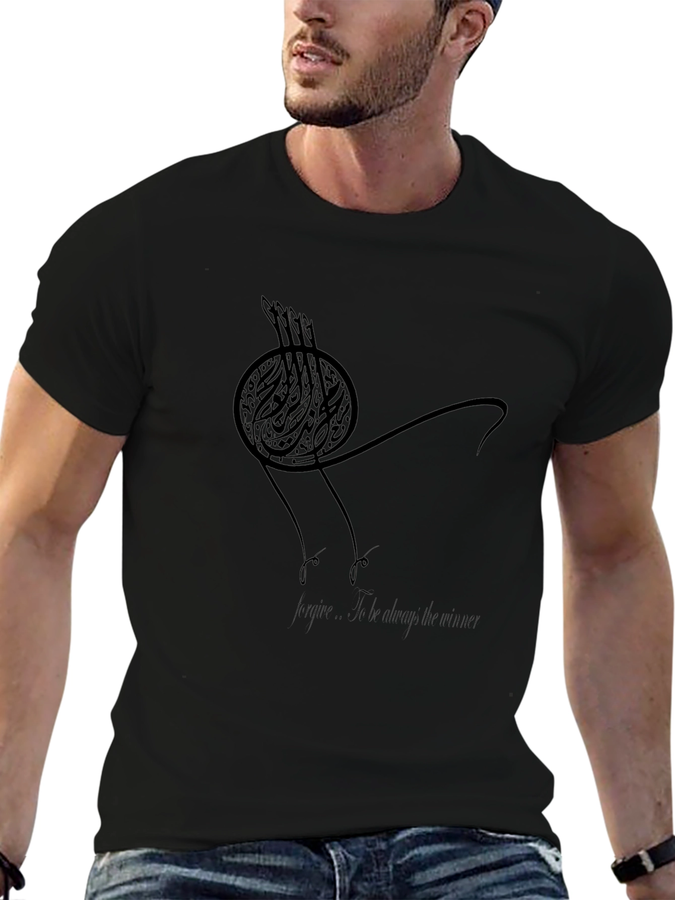 Abstract Graphic Tee - Mens Black T-Shirt
