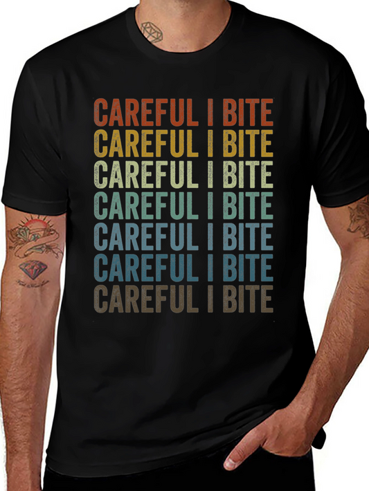 Careful I Bite Graphic T-Shirt - Retro Style