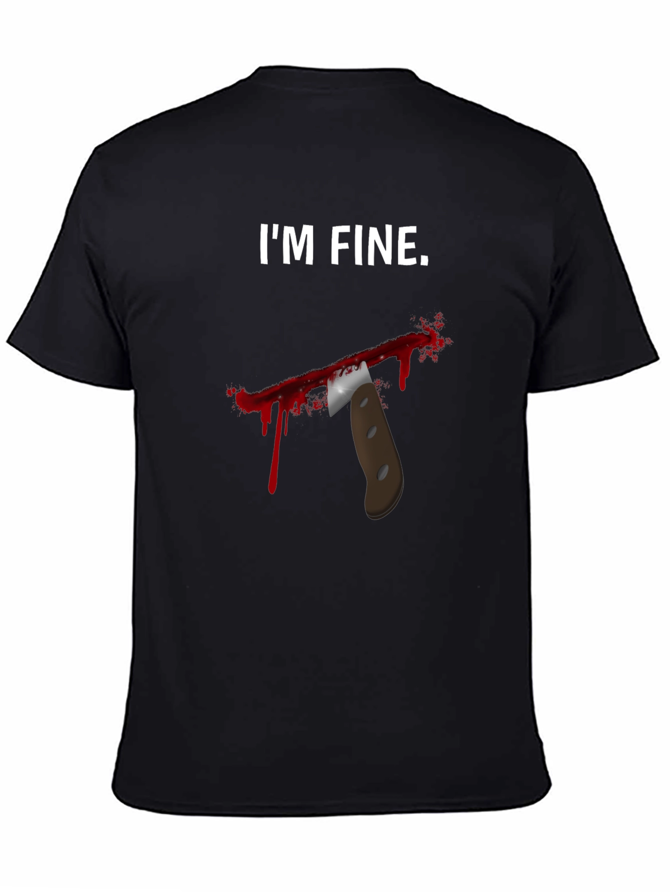 Im Fine Funny Graphic T-Shirt - Black