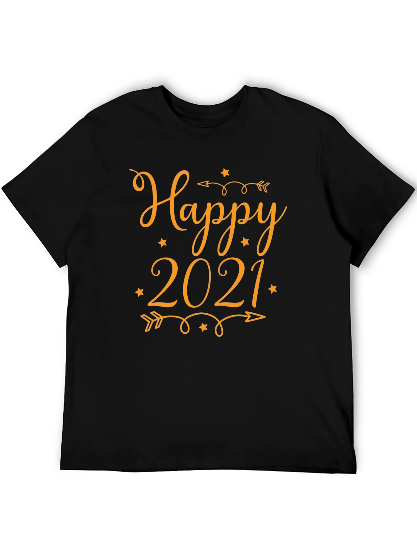 Happy 2021 Graphic T-Shirt - Black