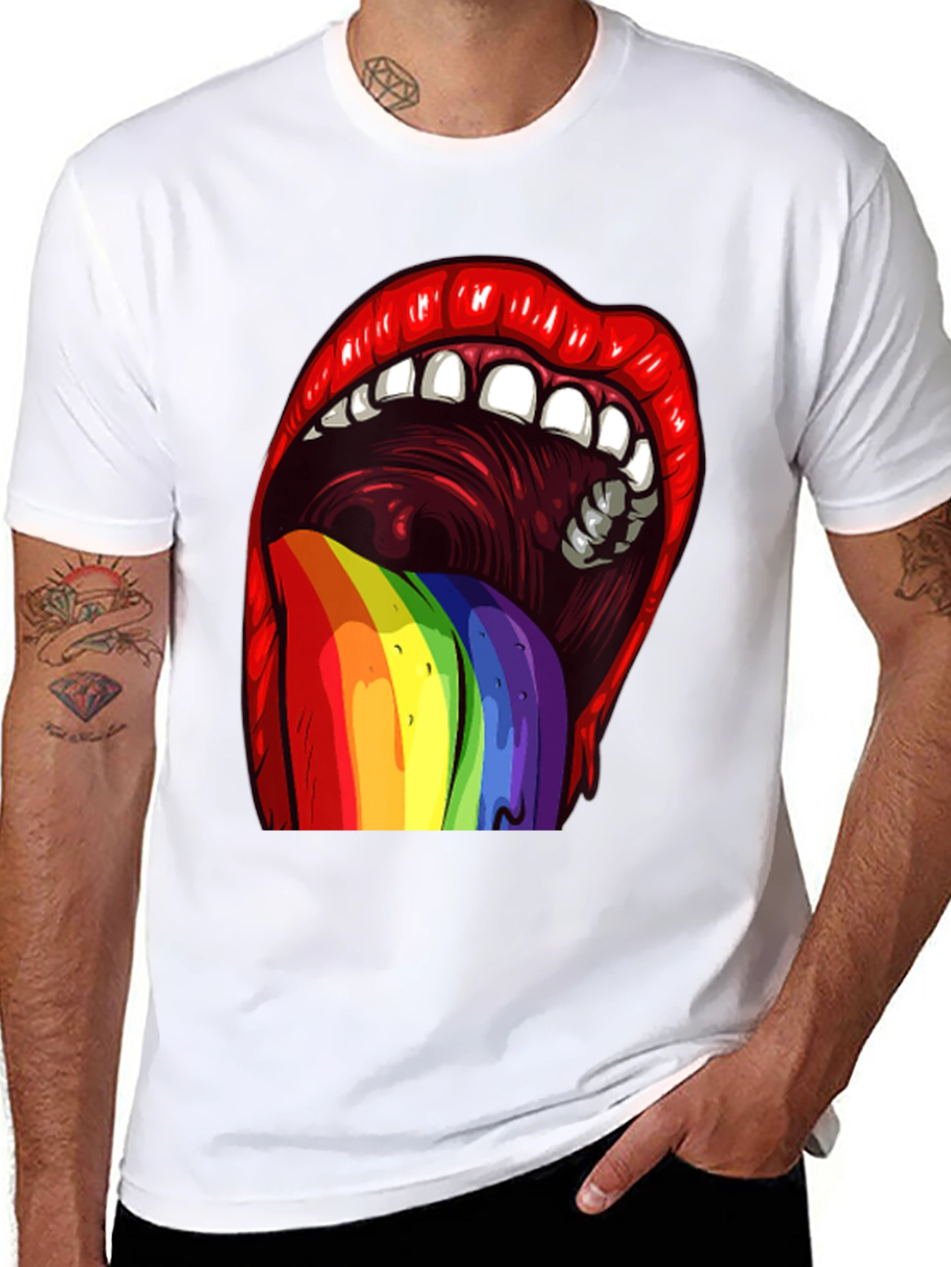 Rainbow Tongue Graphic Tee