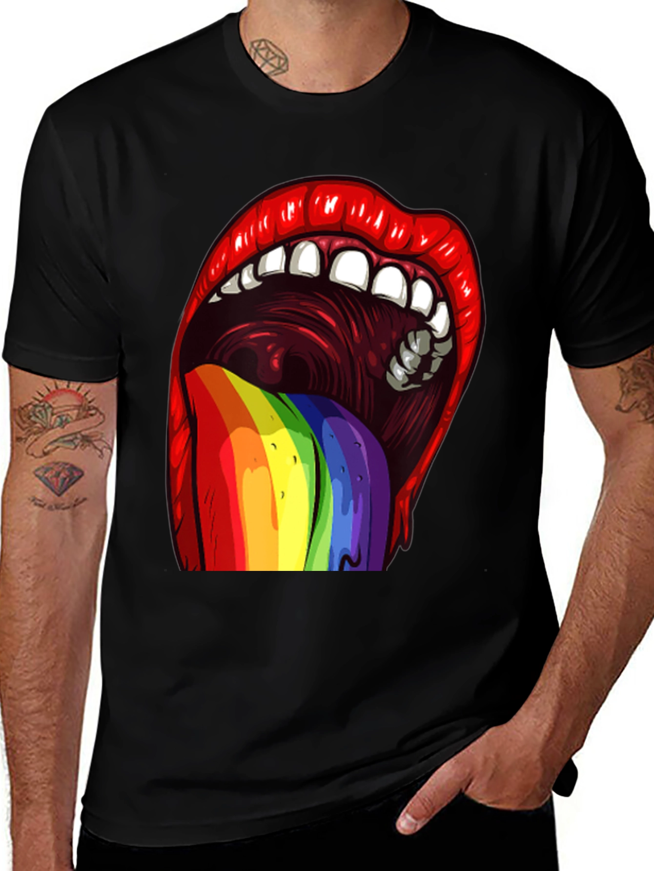 Rainbow Tongue Graphic Tee
