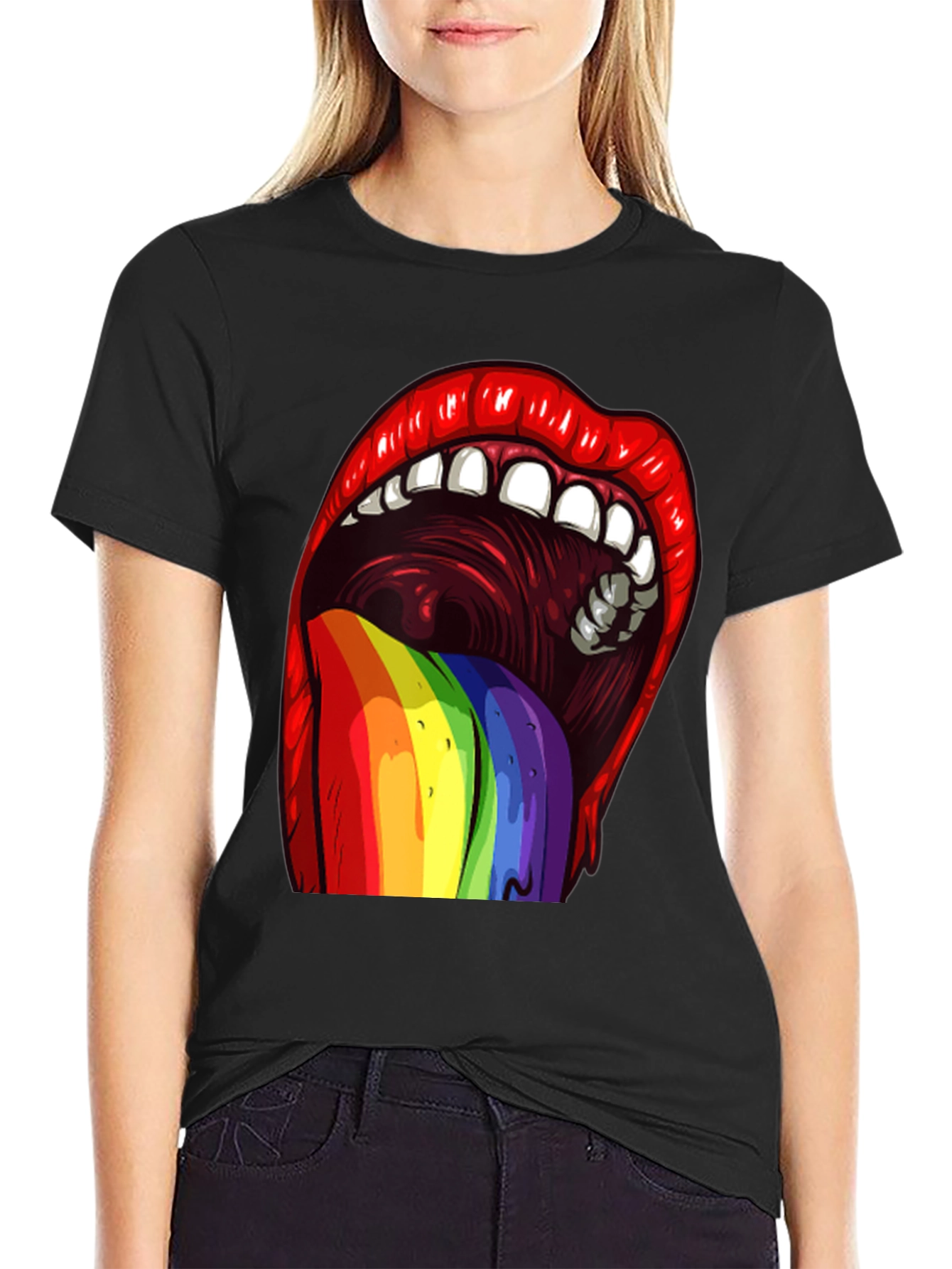 Rainbow Tongue Graphic Tee
