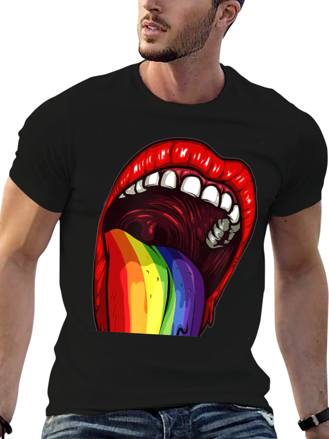 Rainbow Tongue Graphic Tee