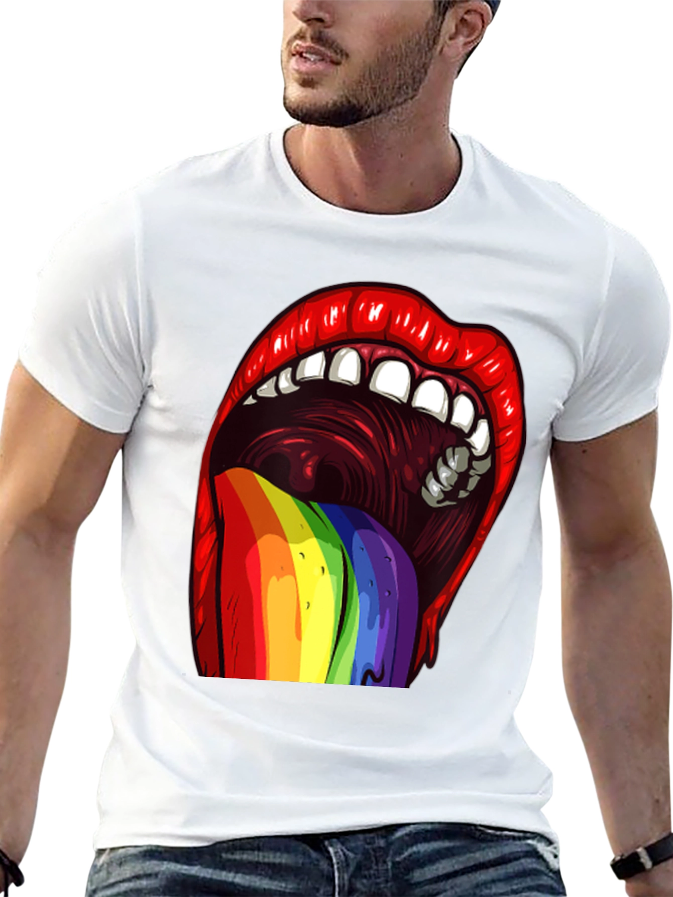 Rainbow Tongue Graphic Tee