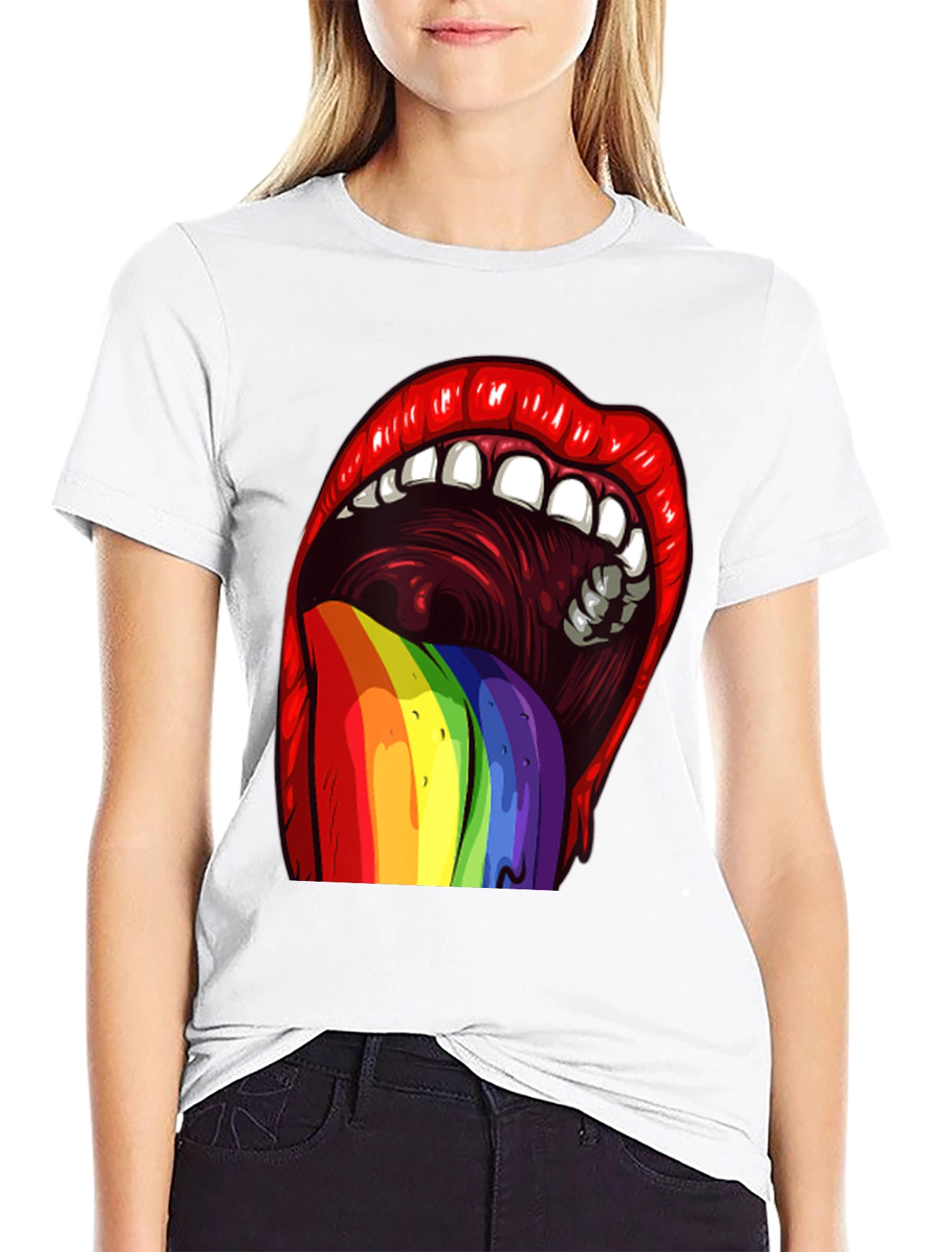 Rainbow Tongue Graphic Tee