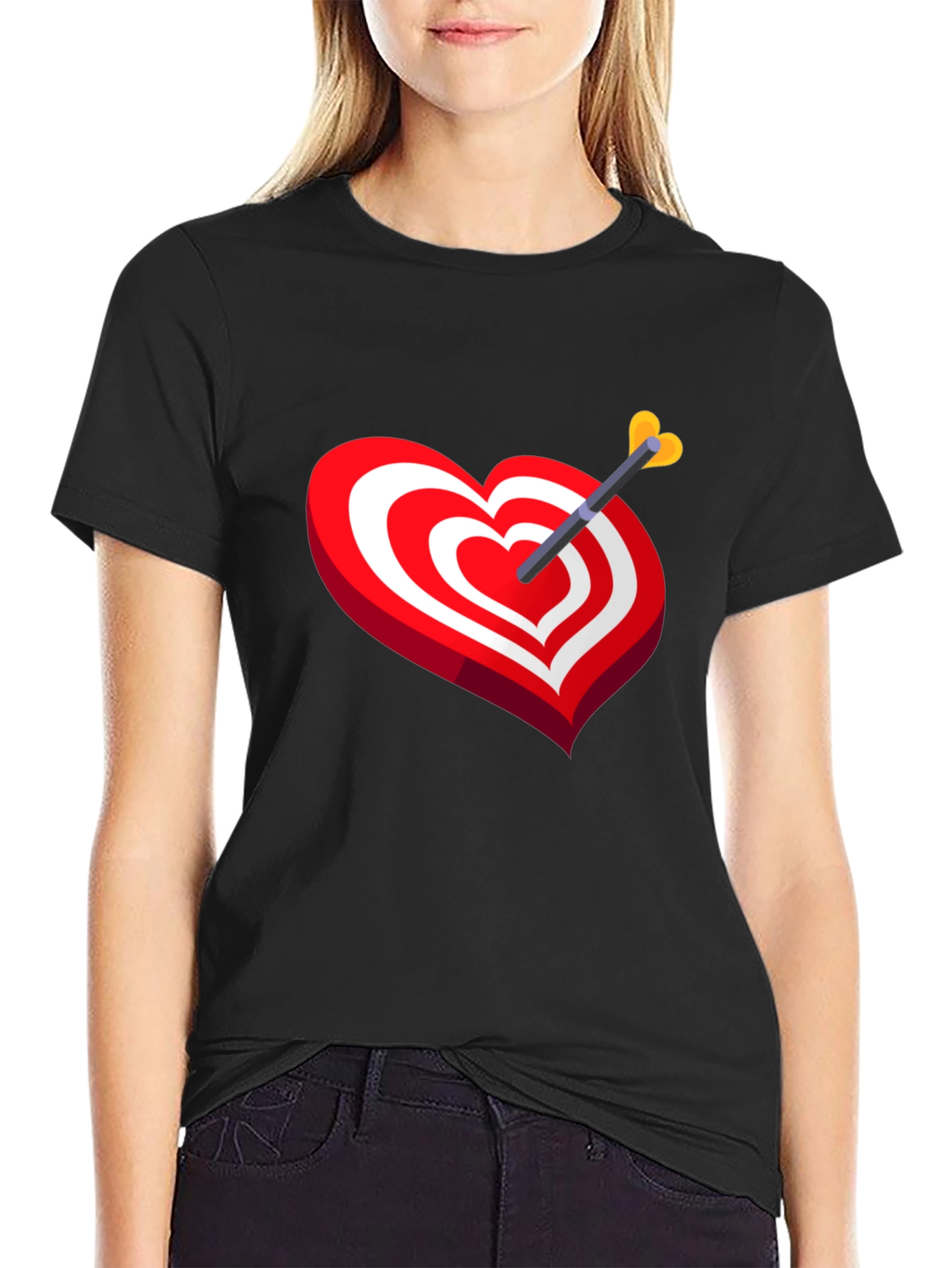 Heart Target Arrow T-Shirt - Cupids Mark