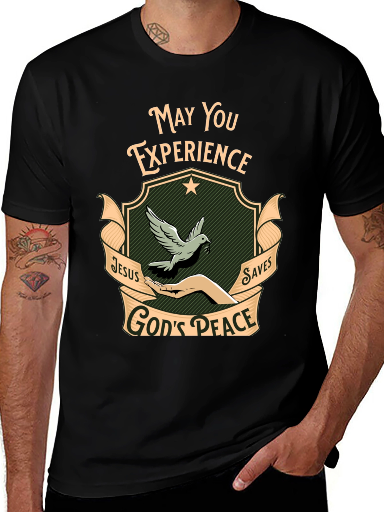 Experience Gods Peace Black T-Shirt