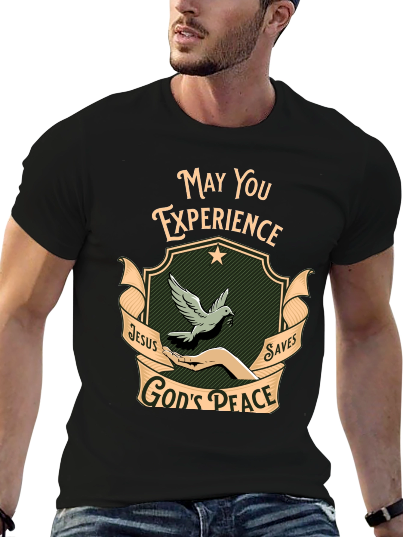 Experience Gods Peace Black T-Shirt