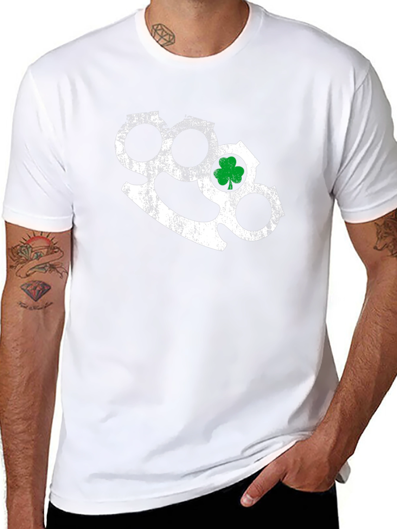Shamrock Knuckle Black Tee