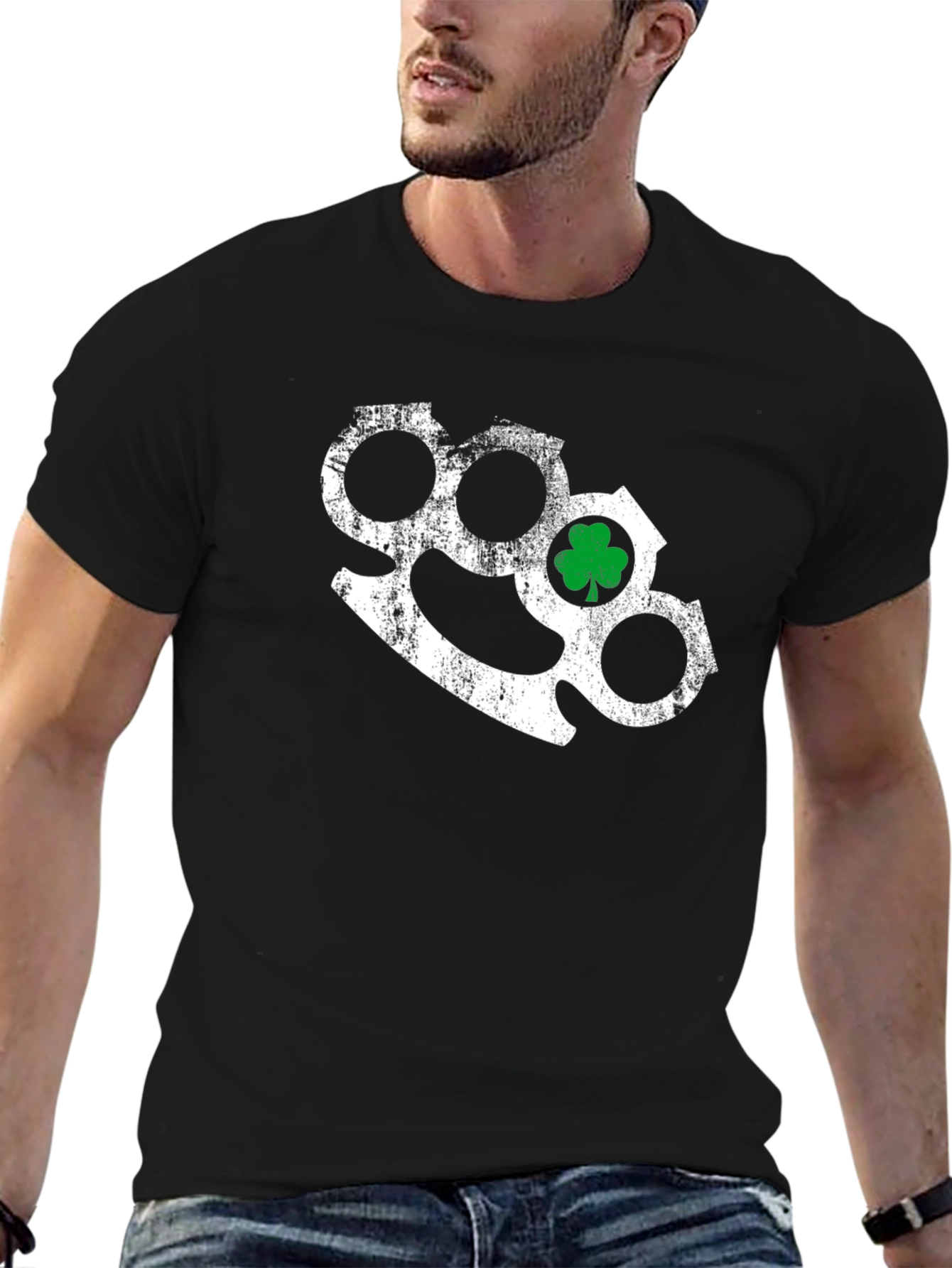 Shamrock Knuckle Black Tee