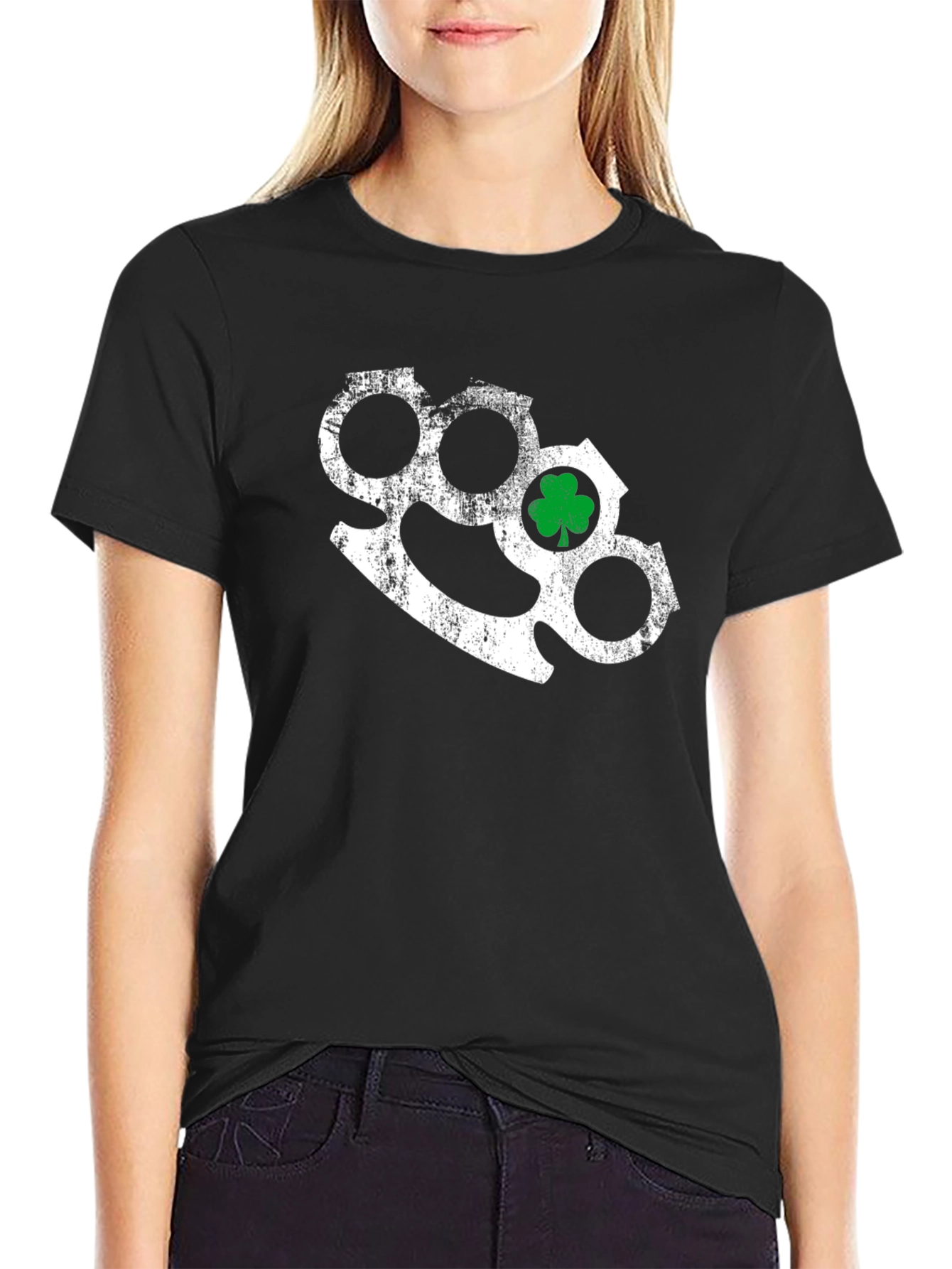 Shamrock Knuckle Black Tee
