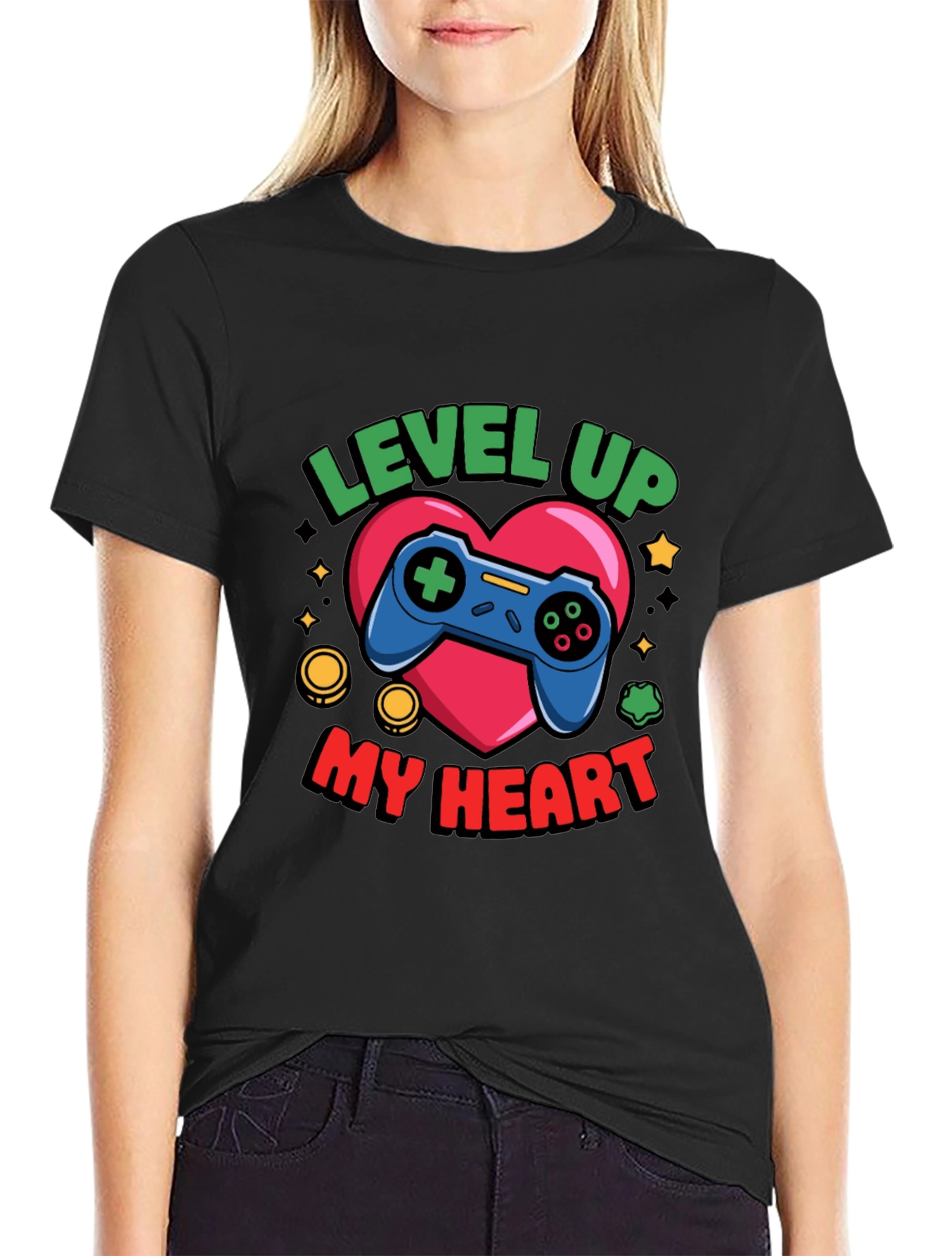 Level Up My Heart Gamer T-Shirt