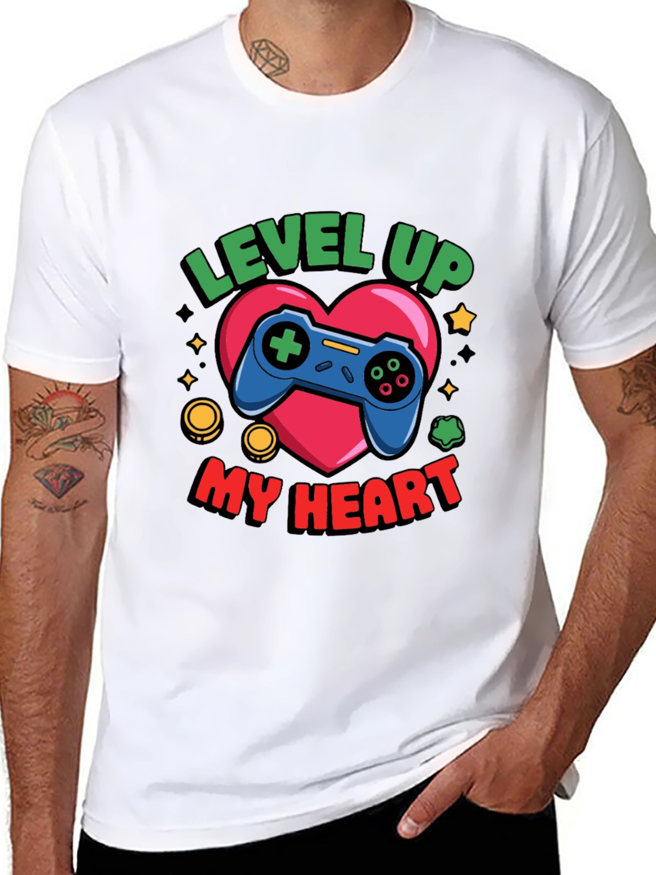 Level Up My Heart Gamer T-Shirt