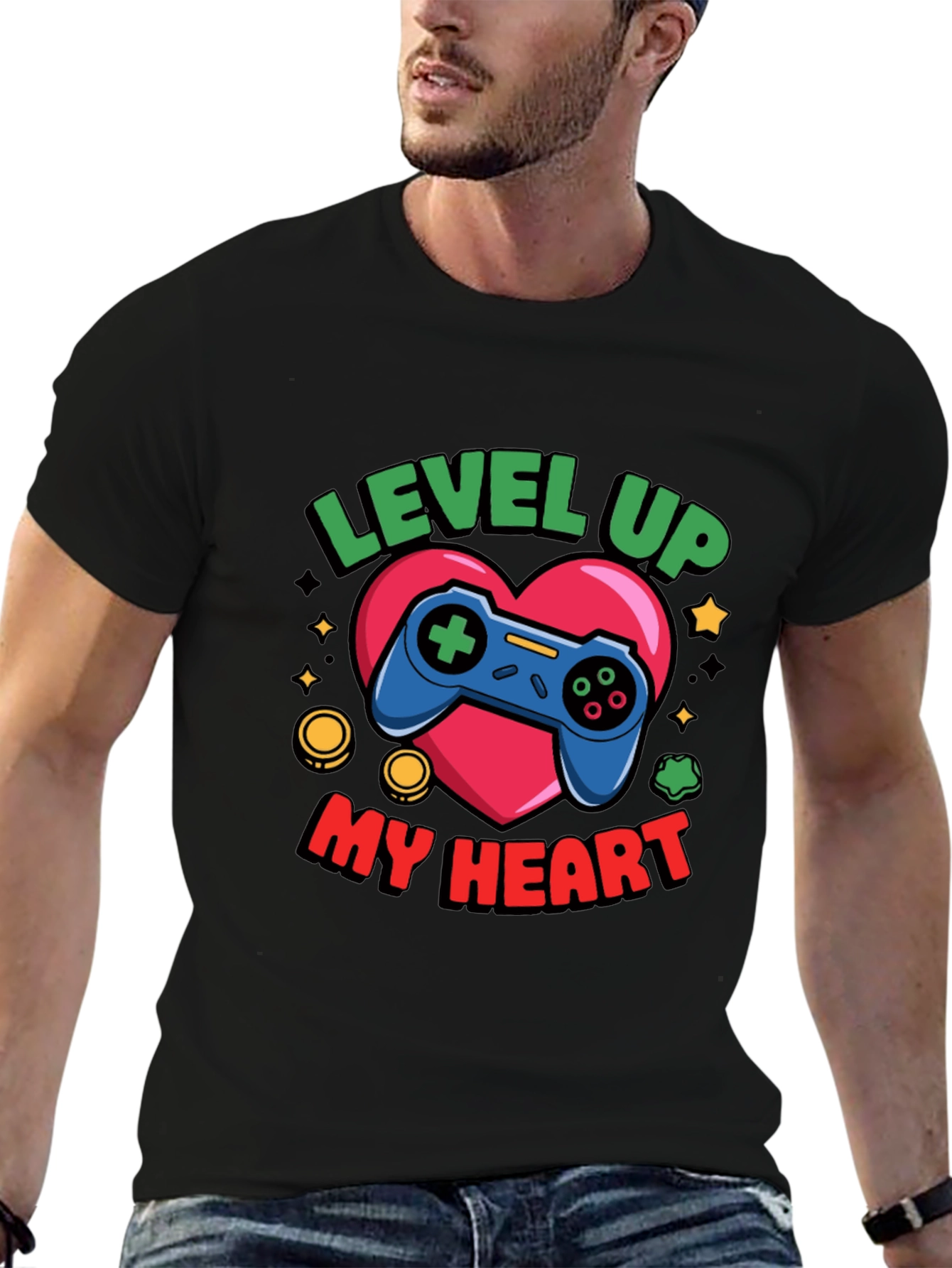 Level Up My Heart Gamer T-Shirt