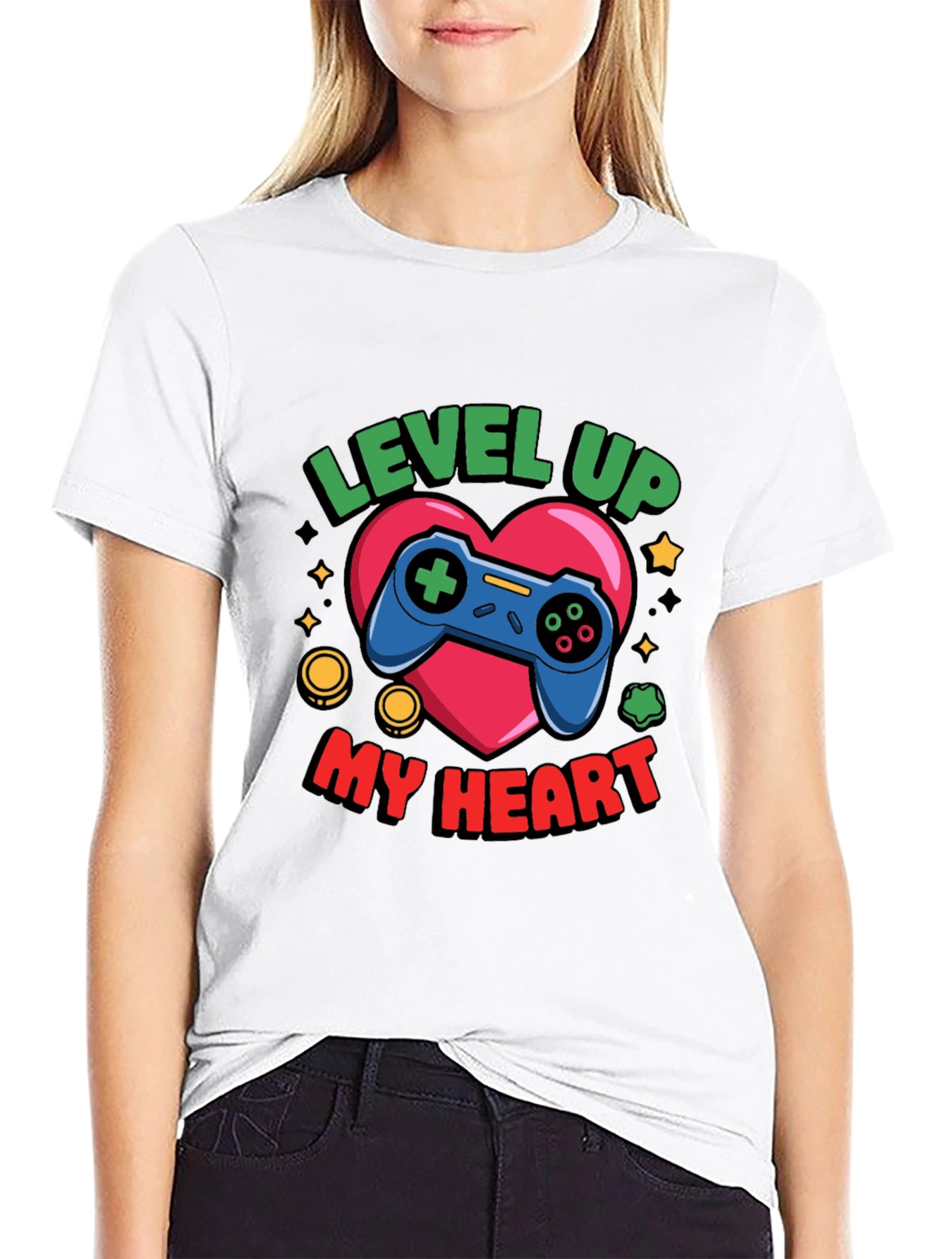 Level Up My Heart Gamer T-Shirt