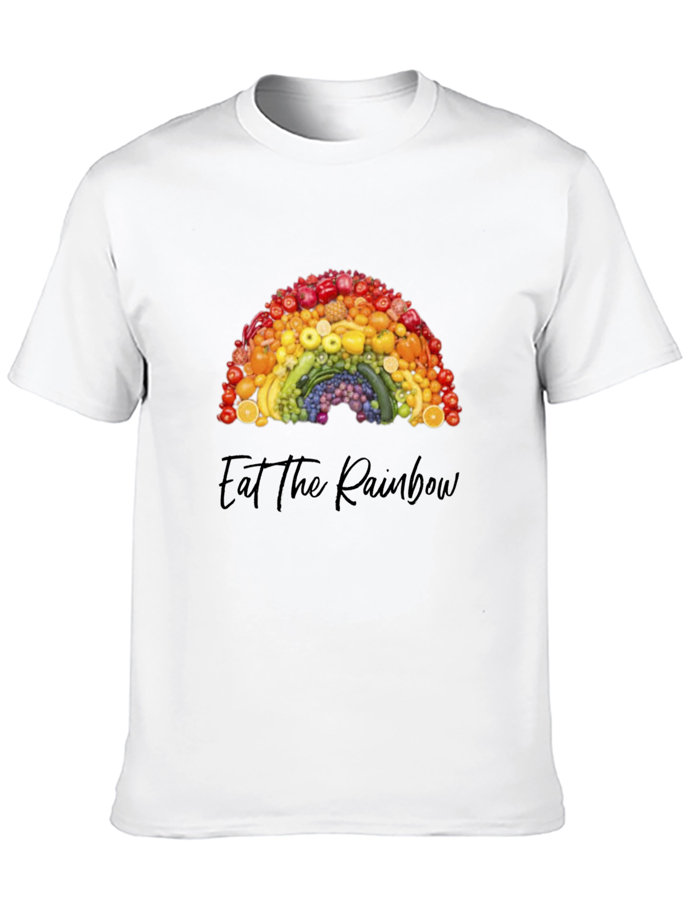 Eat the Rainbow Graphic Tee - Healthy Food Shirt