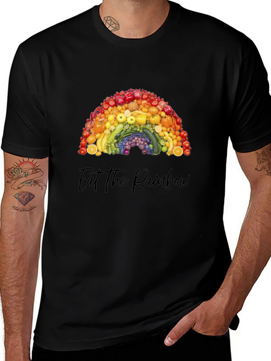 Eat the Rainbow Graphic Tee - Healthy Food Shirt
