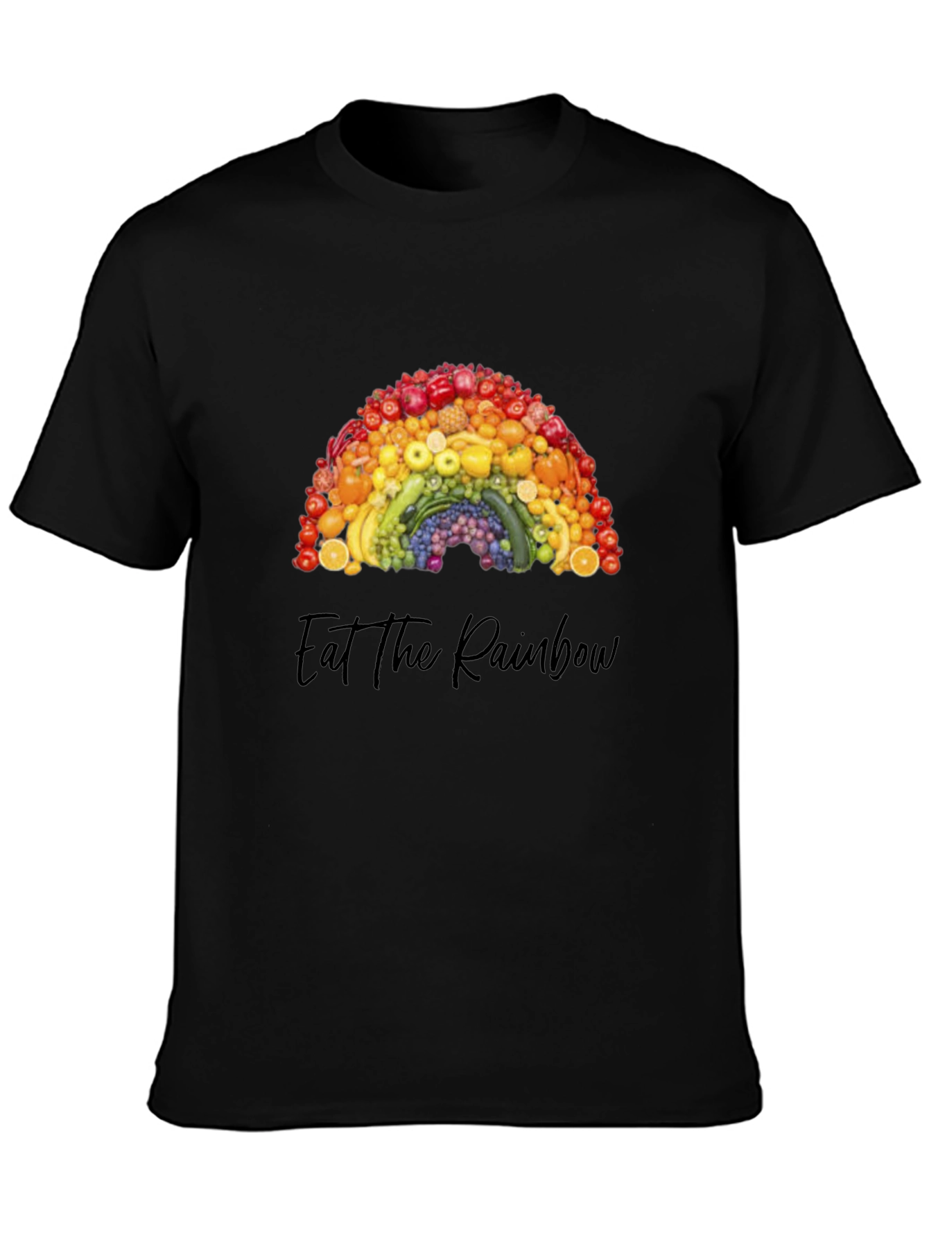 Eat the Rainbow Graphic Tee - Healthy Food Shirt