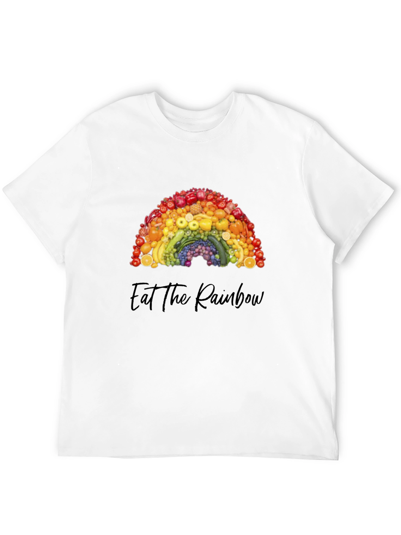 Eat the Rainbow Graphic Tee - Healthy Food Shirt