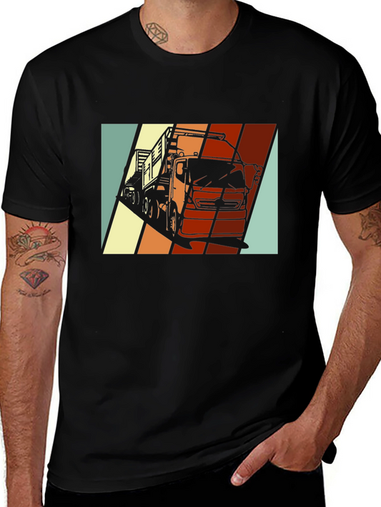Retro Truck Graphic Tee - Classic Black