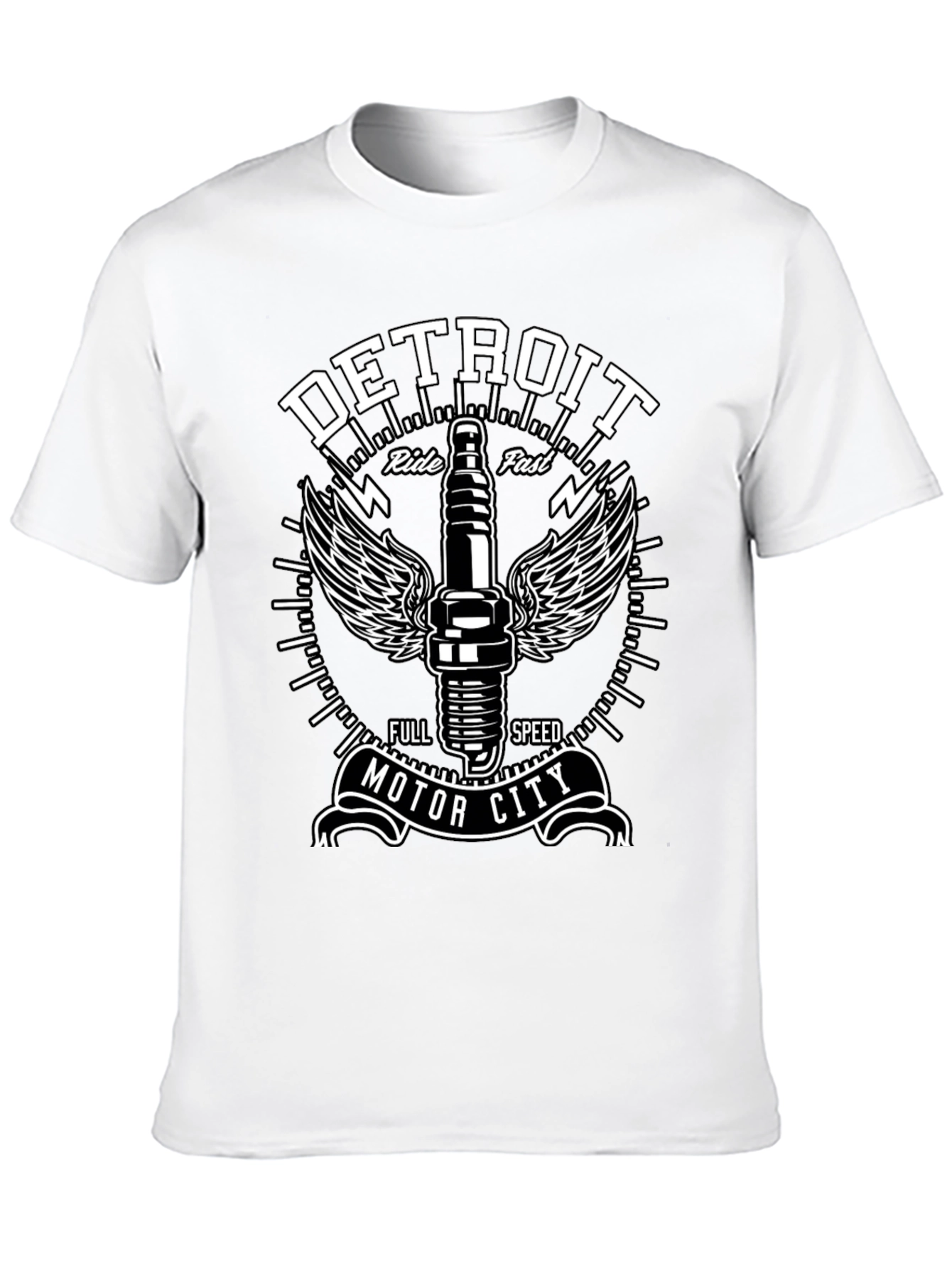 Detroit Motor City Ride Fast Graphic Tee