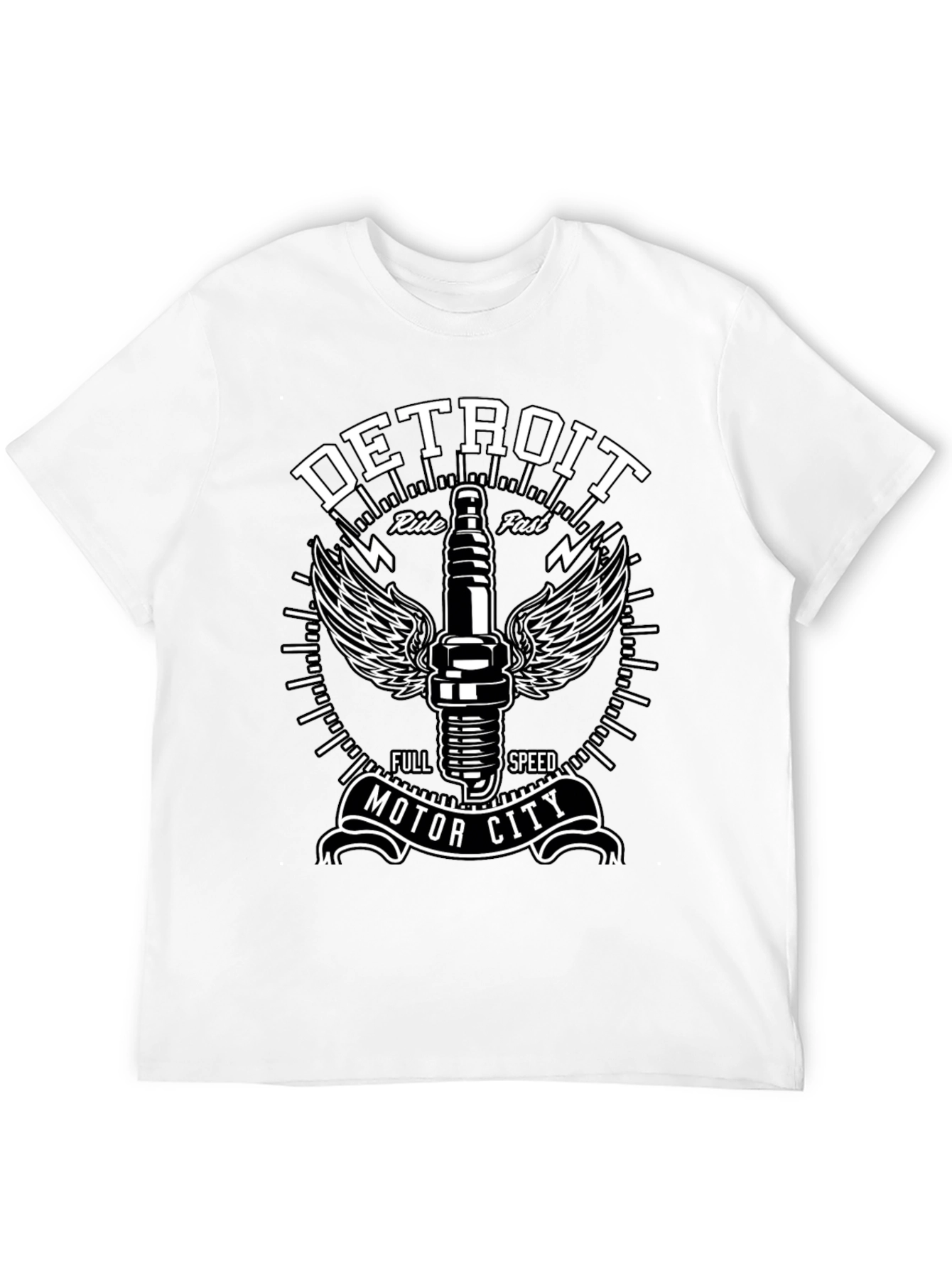 Detroit Motor City Ride Fast Graphic Tee