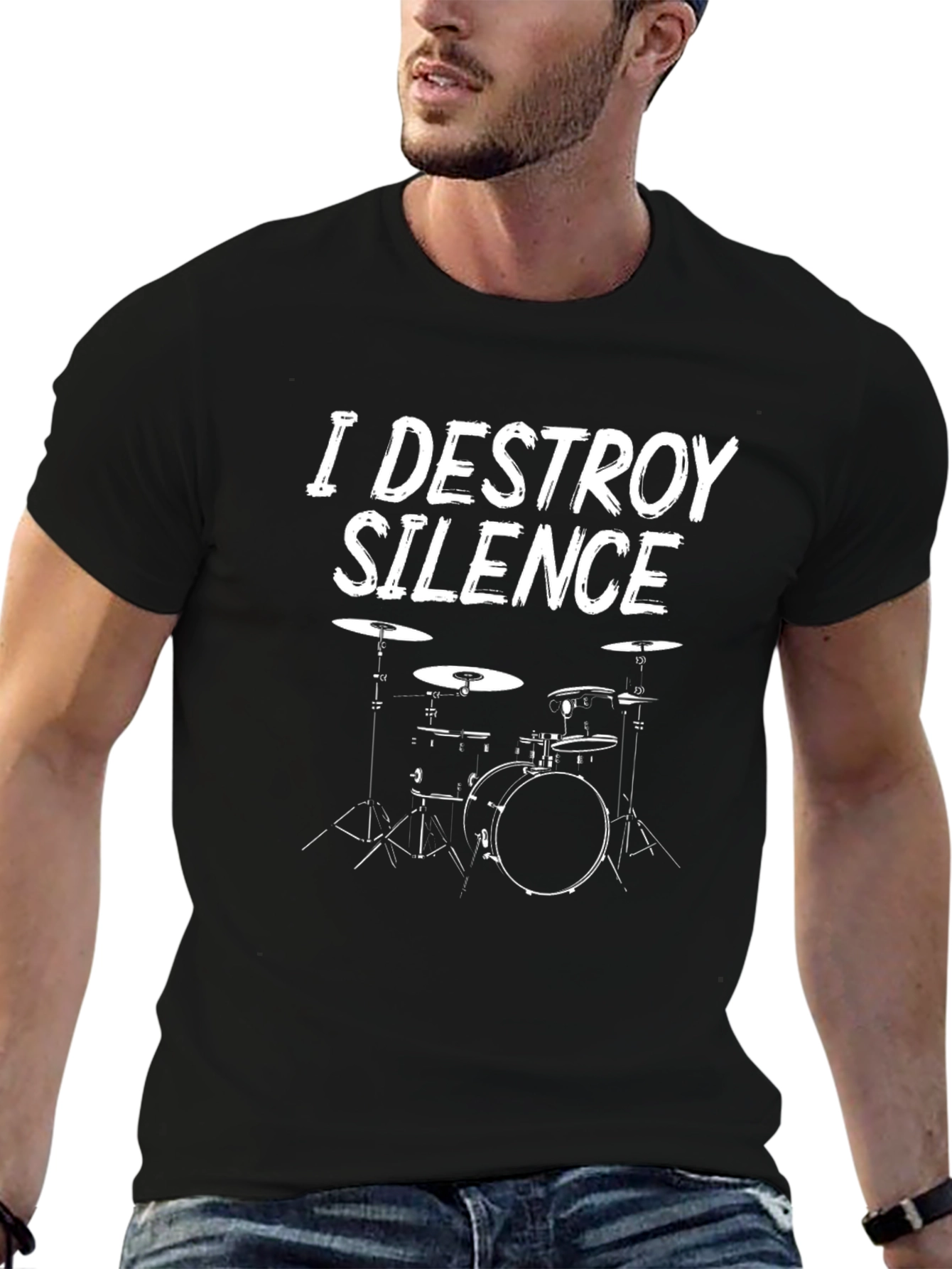 I Destroy Silence Drummer T-Shirt