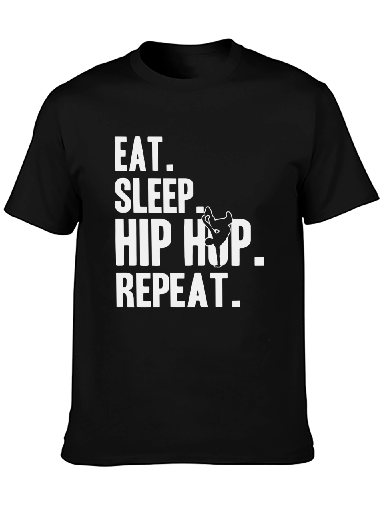 Eat Sleep Hip Hop Repeat Black T-Shirt