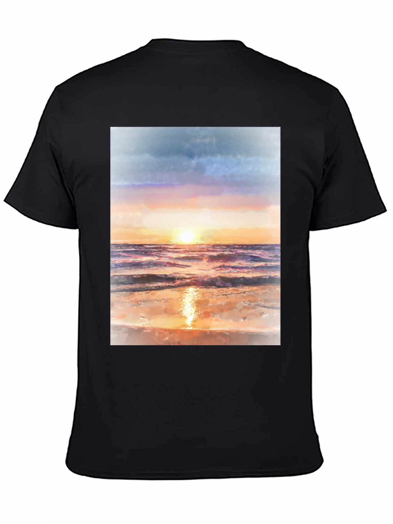 Sunset Beach Graphic Tee - Black