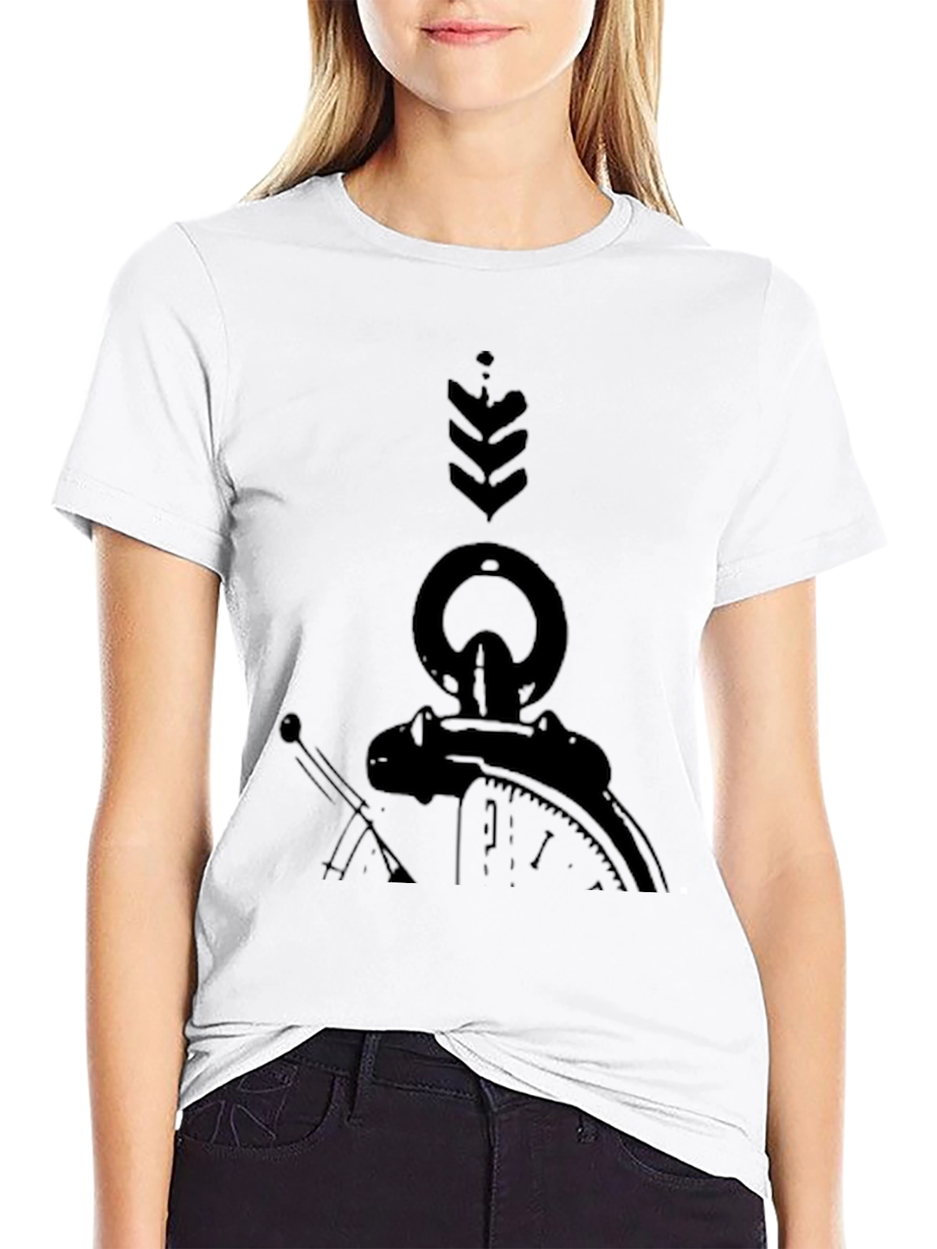 Mens Black Graphic Tee - Pocket Watch