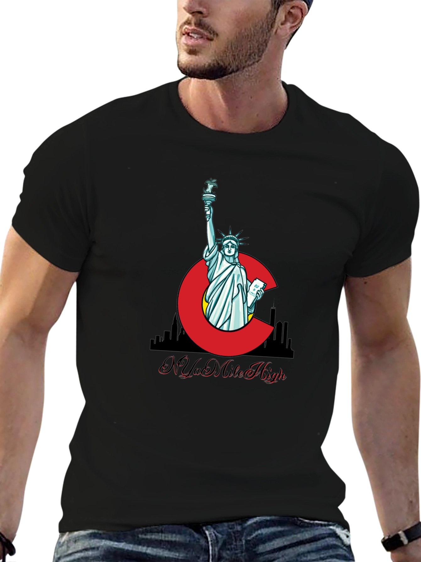 Statue of Liberty C Graphic T-Shirt