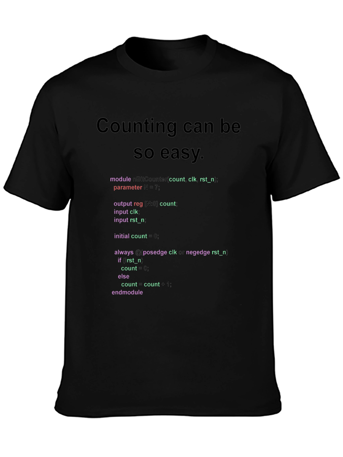 Code Counting Easy T-Shirt - Programmer Style
