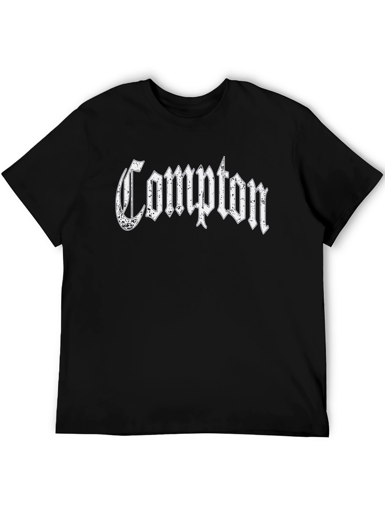 Compton Graphic T-Shirt - Black Cotton Tee