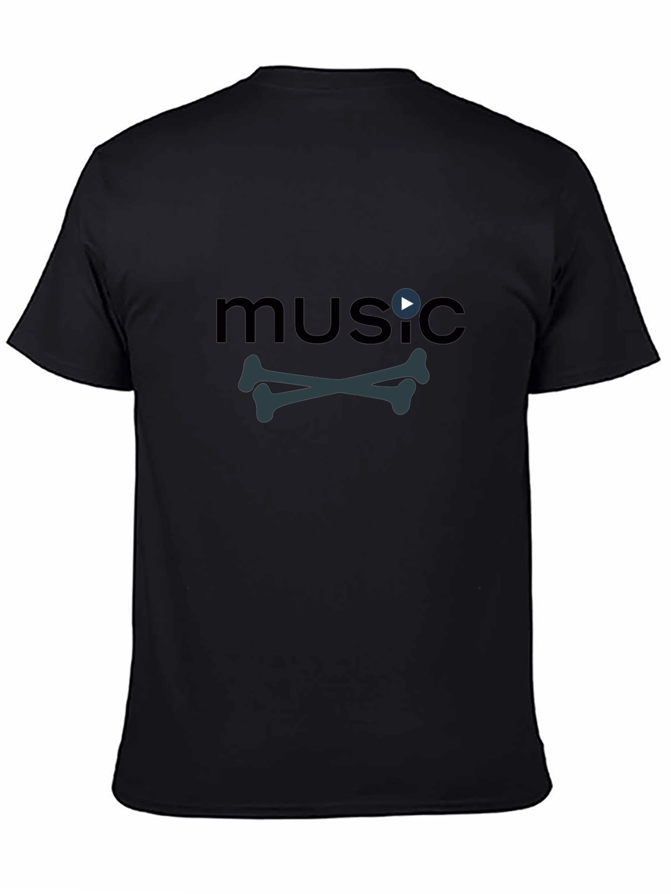 Music Bones Tee - Black Graphic T-Shirt