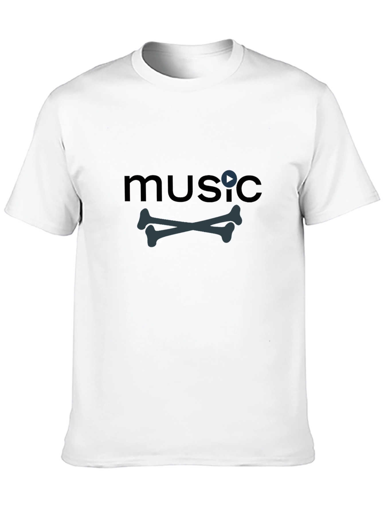 Music Bones Tee - Black Graphic T-Shirt