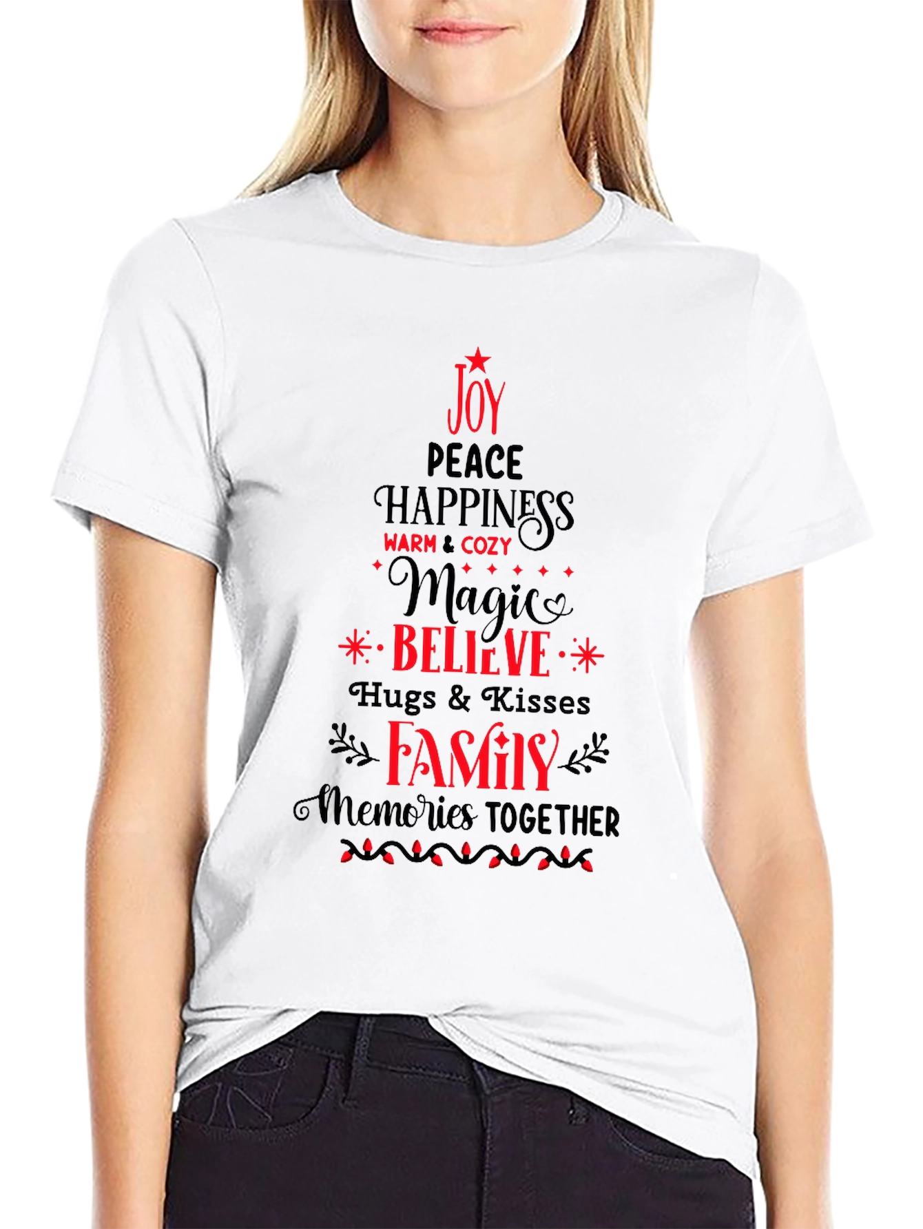 Holiday Spirit T-Shirt - Joy Peace Family Design