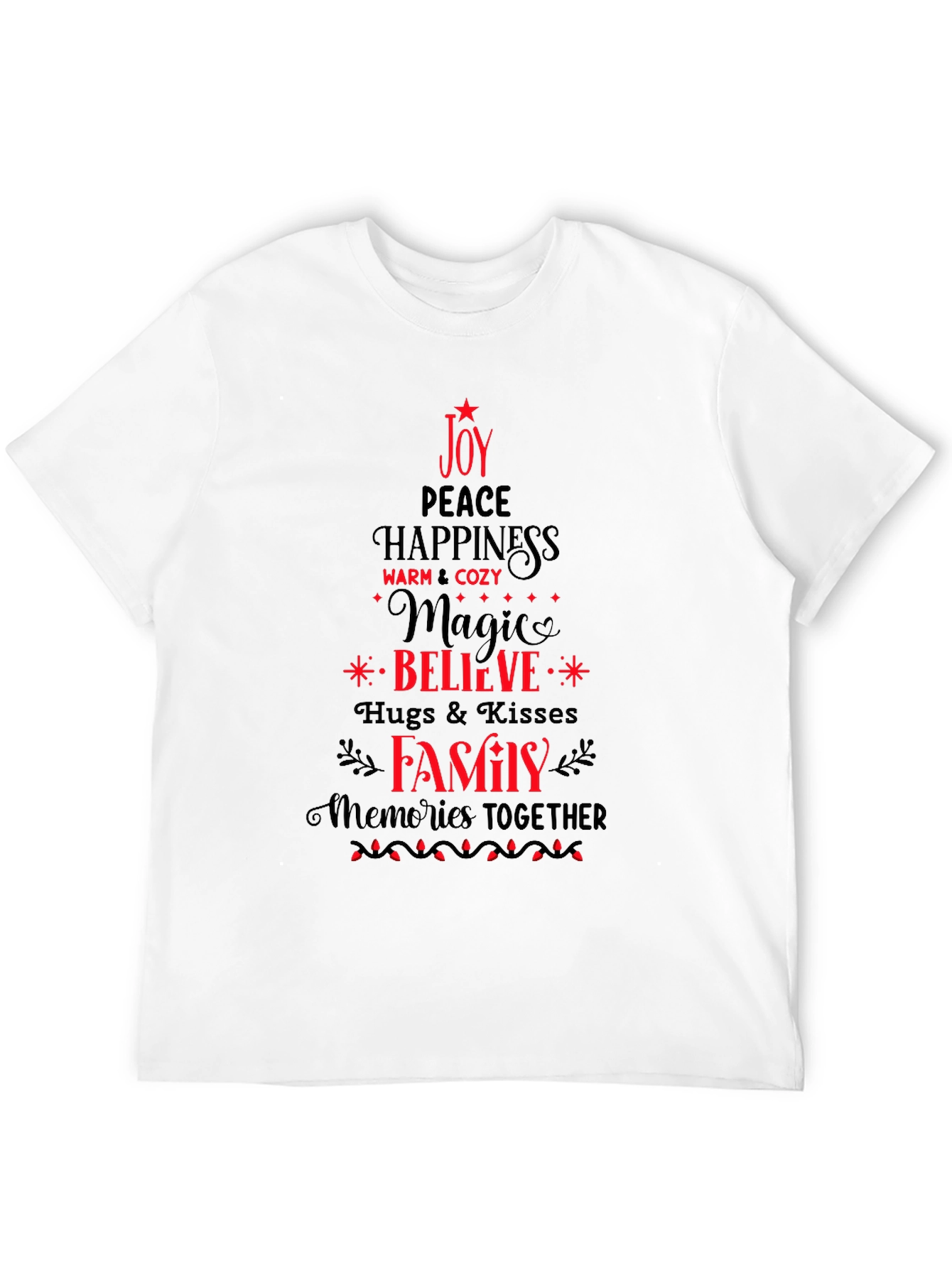 Holiday Spirit T-Shirt - Joy Peace Family Design